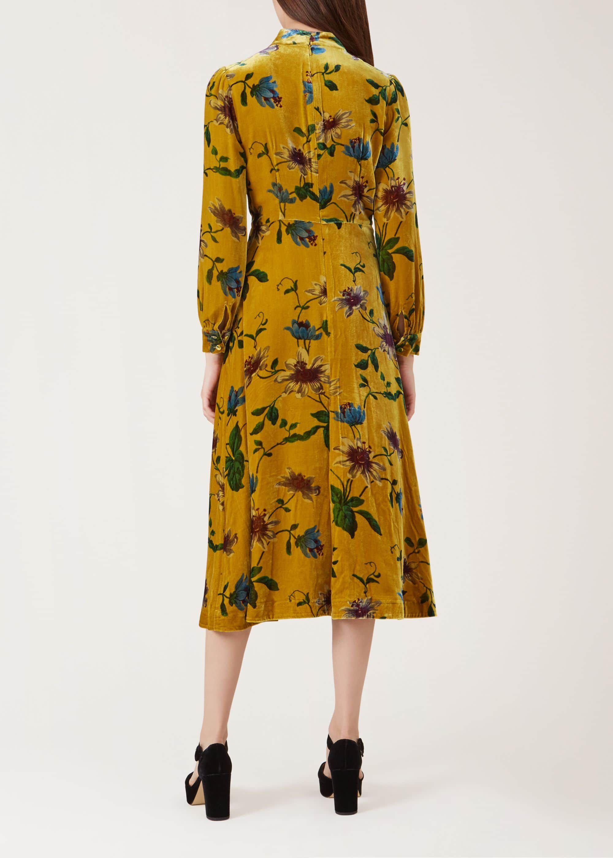 hobbs green velvet dress