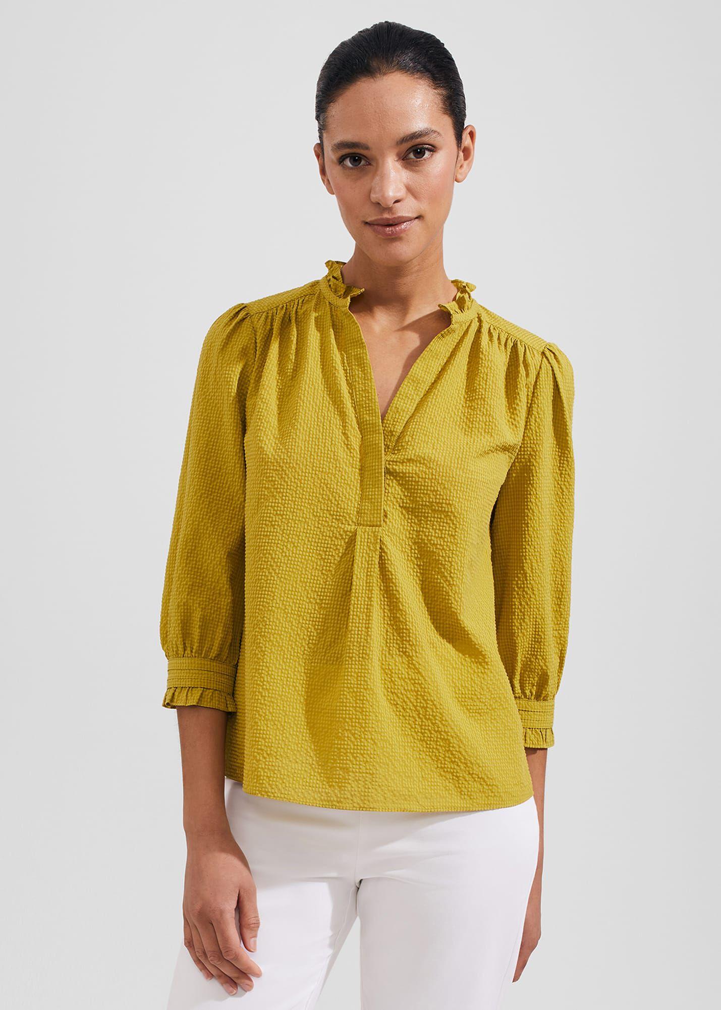ladies yellow blouse