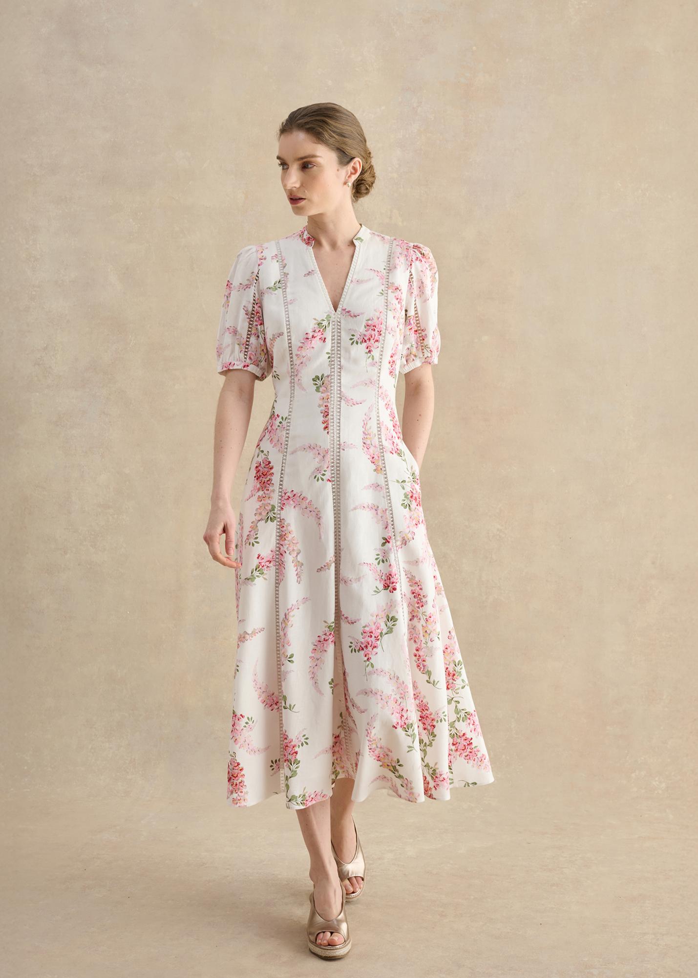chinese dress ladies Amalfi Dress – Una Linen Havn main image 1