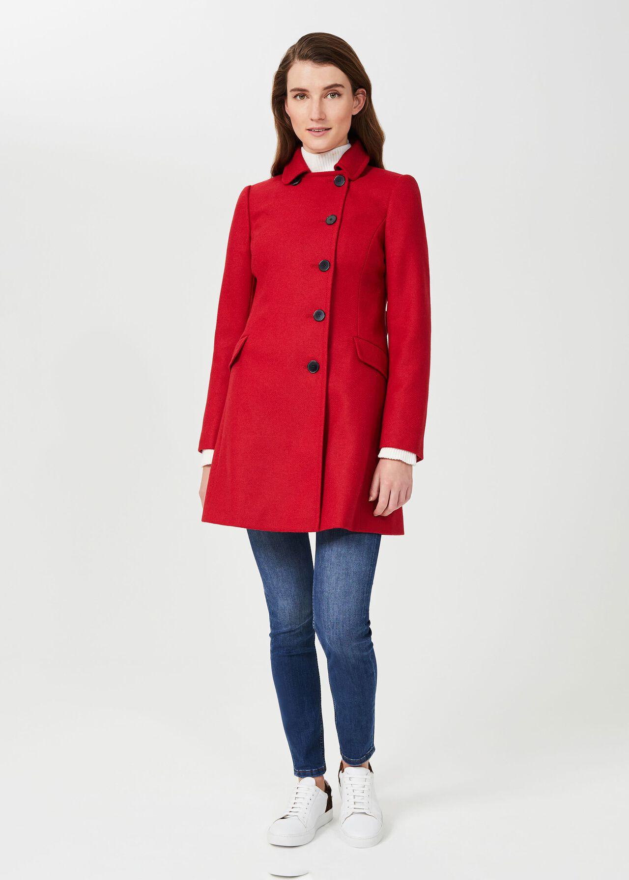 Hobbs Odette Wool Coat in Red Lyst