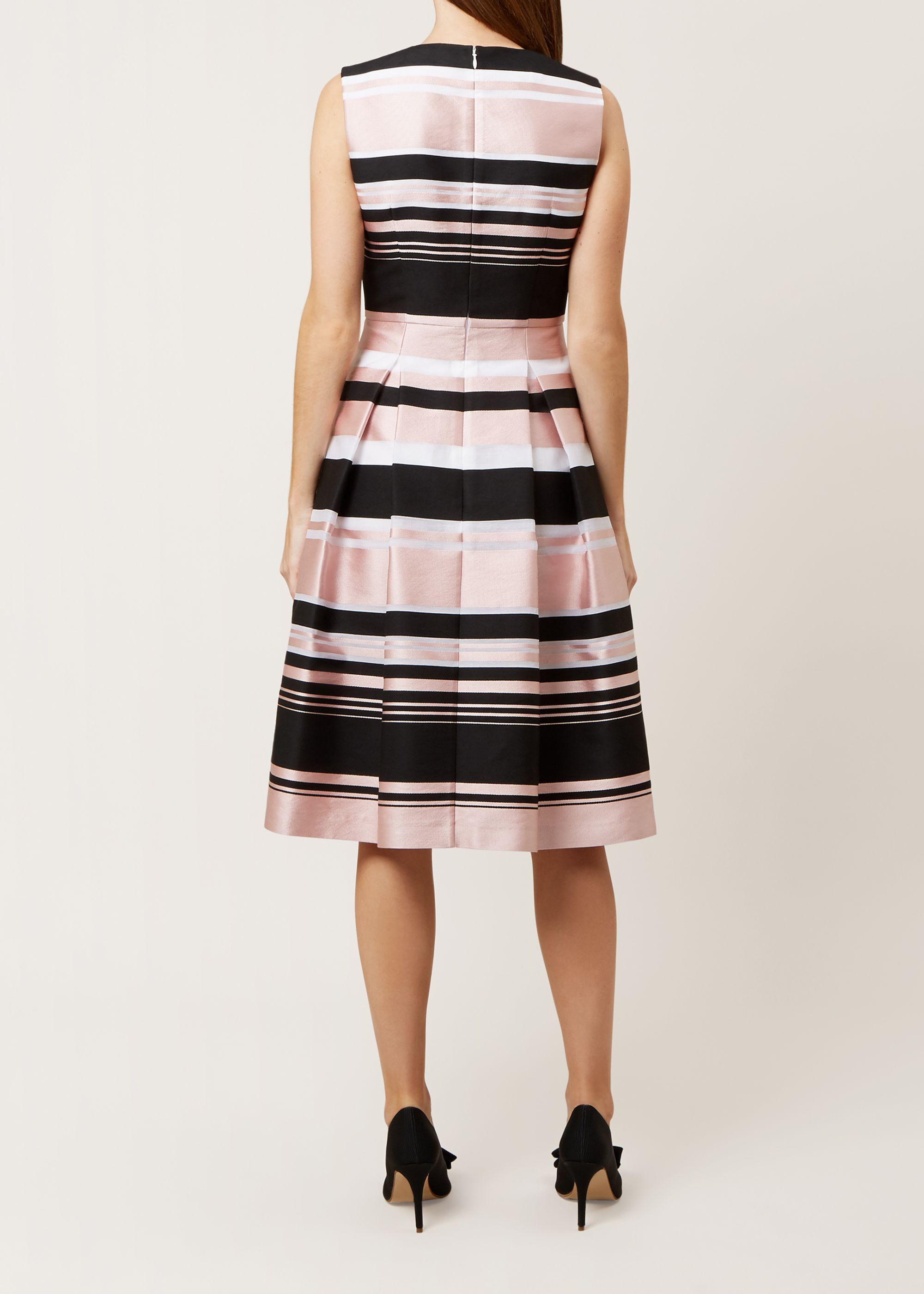 Hobbs Bridgette Stripe Dress in Black | Lyst UK