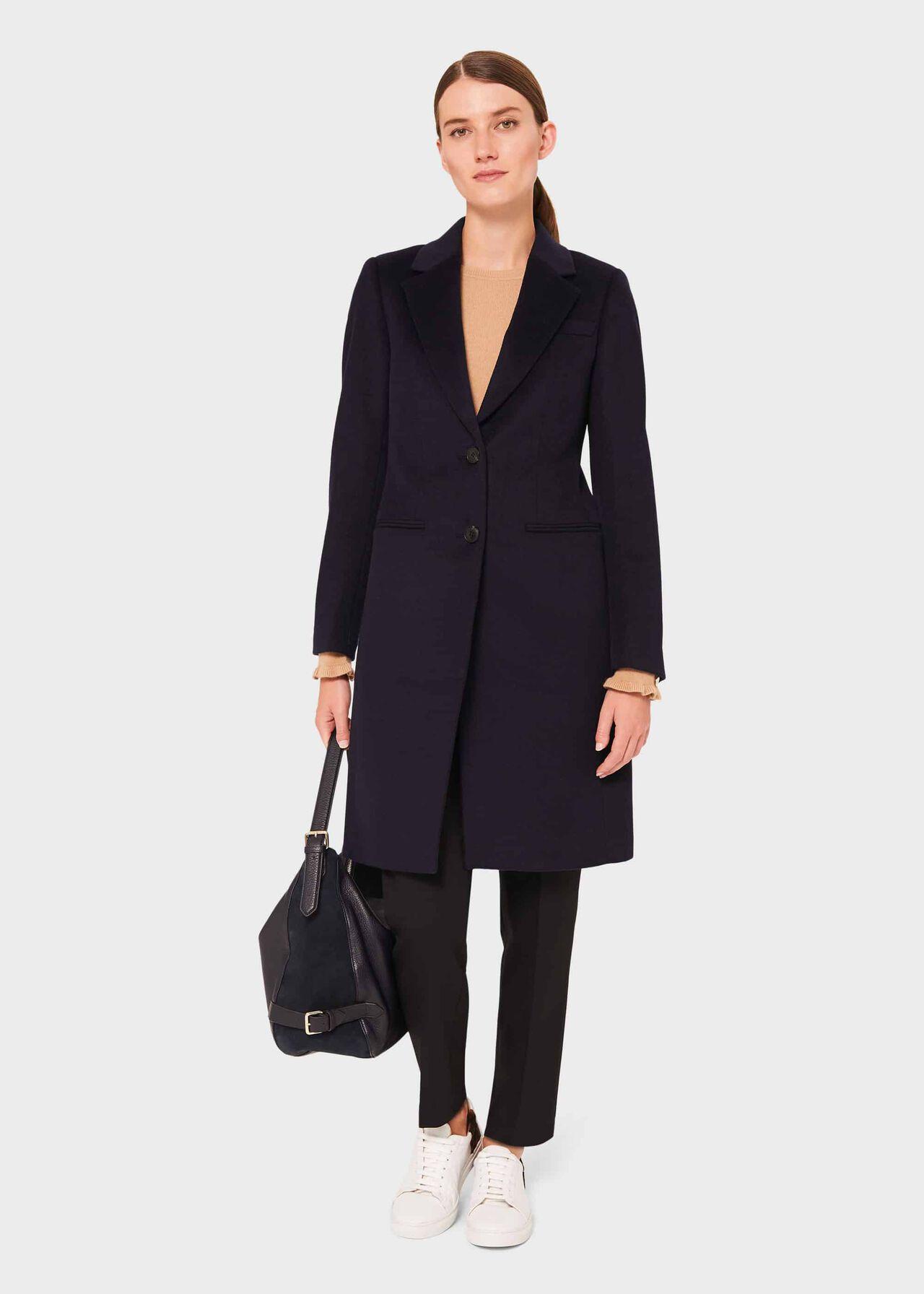 Hobbs Petite Tilda Wool Collar Coat in Navy (Blue) Save 40 Lyst