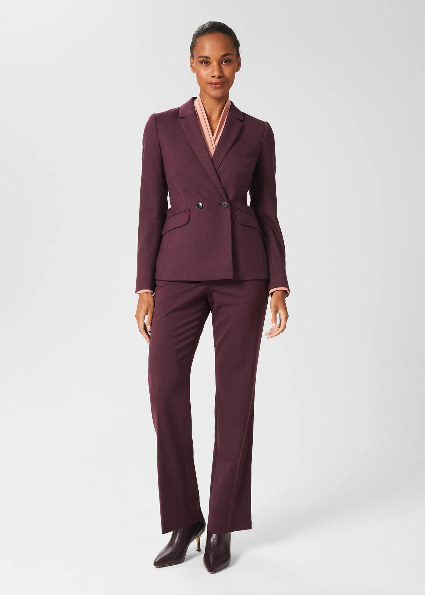 Hobbs Wool Hetty Straight Trousers in 