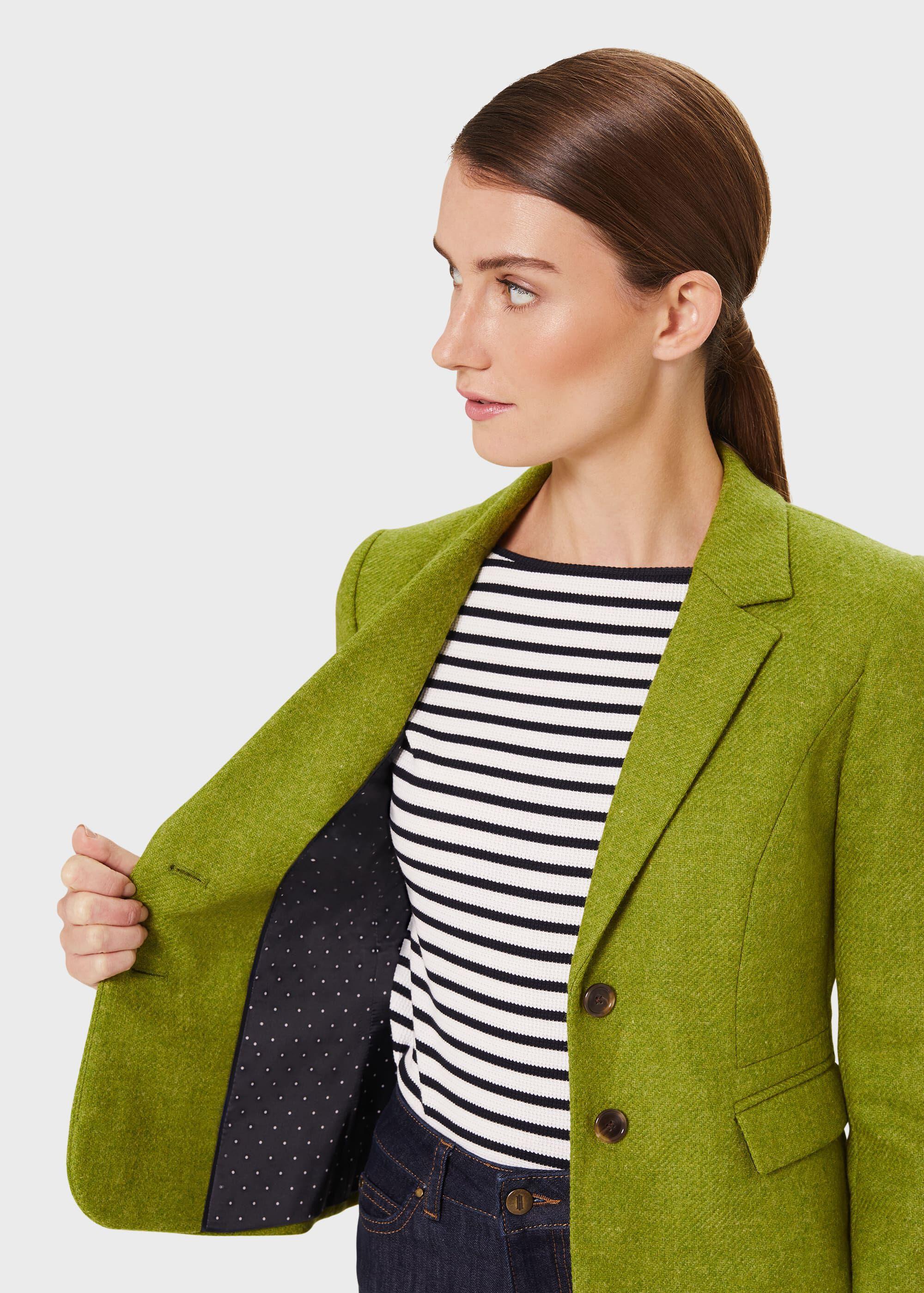 Hobbs Petite Hackness Wool Jacket in Green Lyst UK