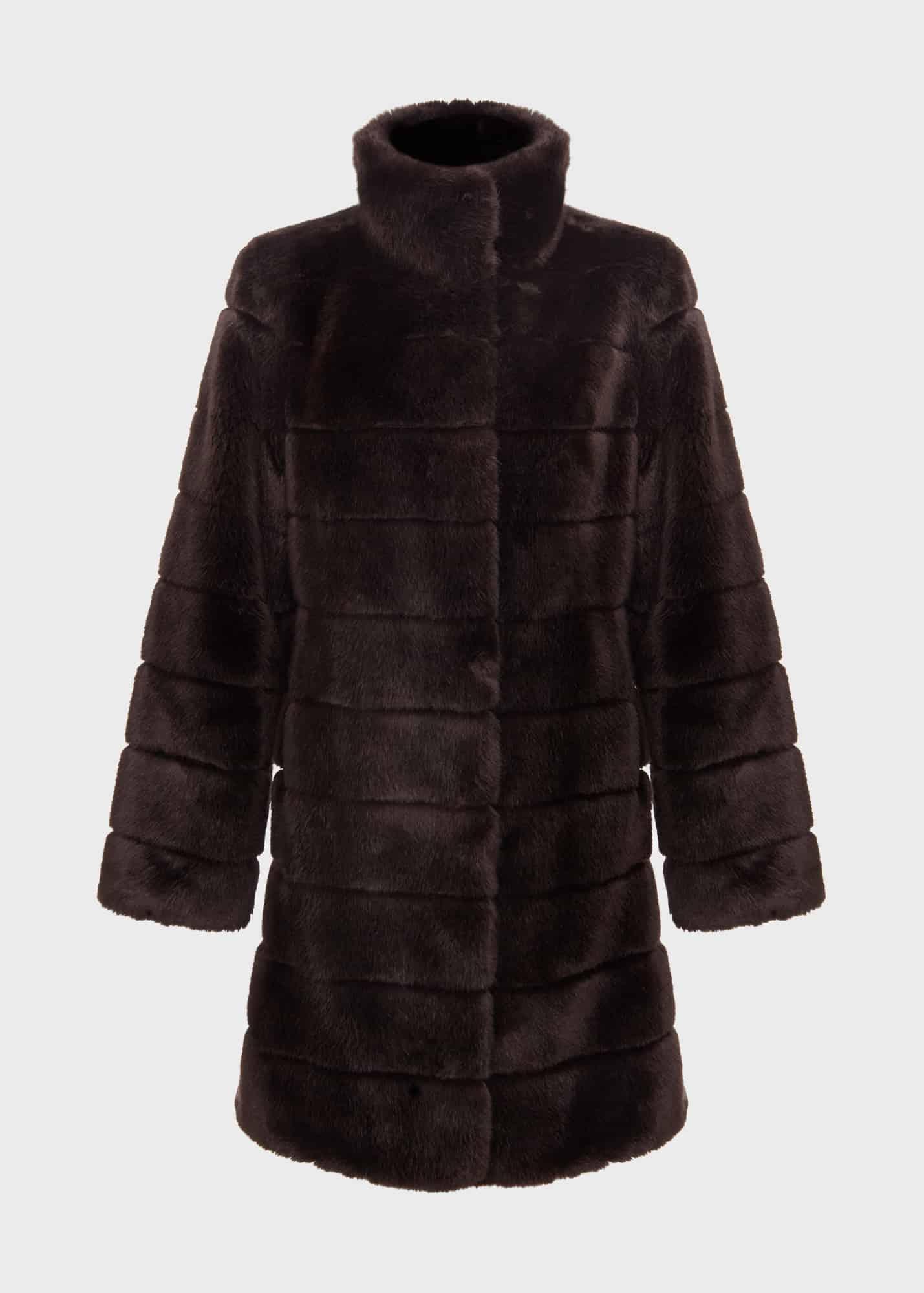 Hobbs Ros Faux Fur Coat in Black Lyst UK