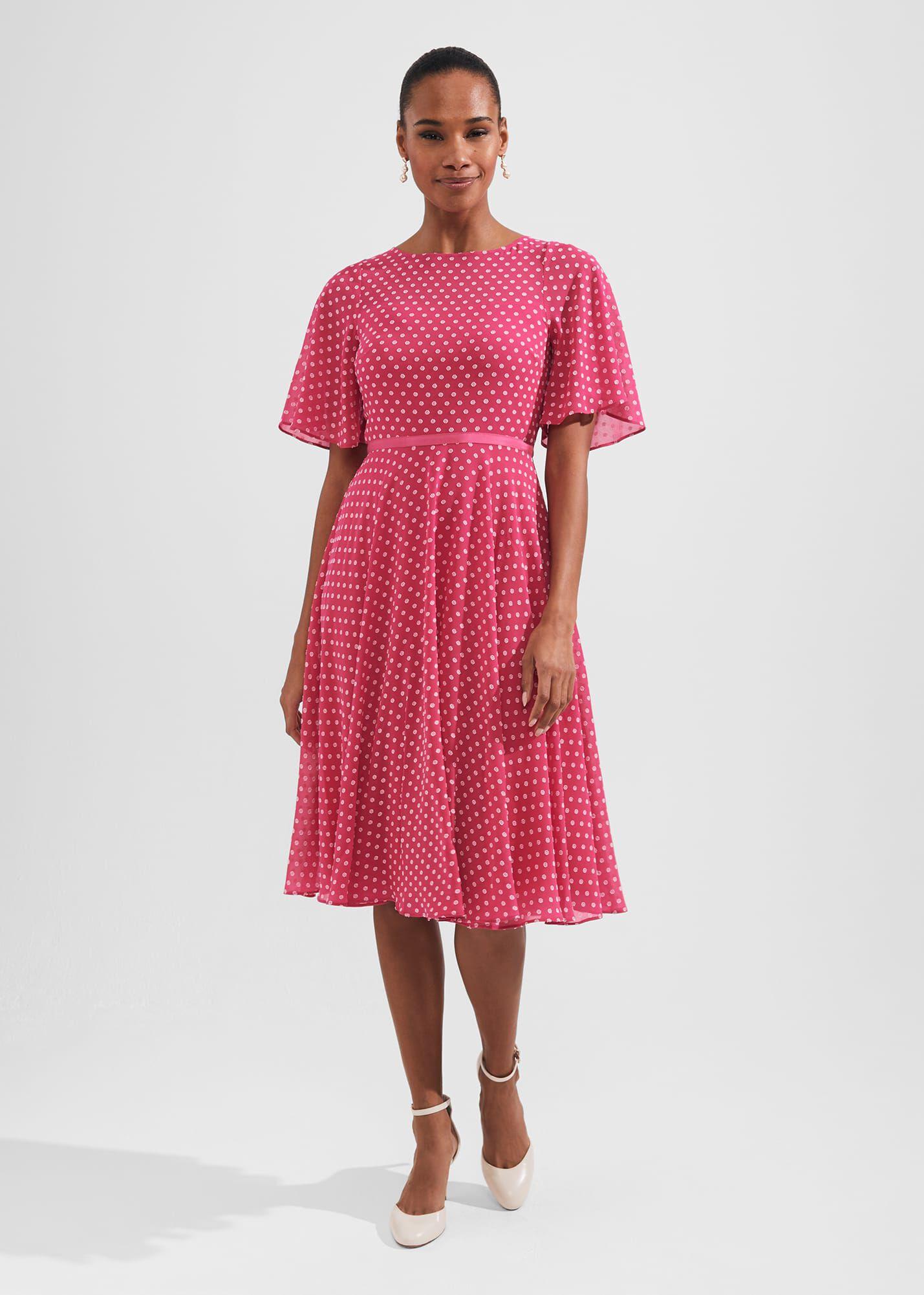 Eleanor lace floral dress in pink top