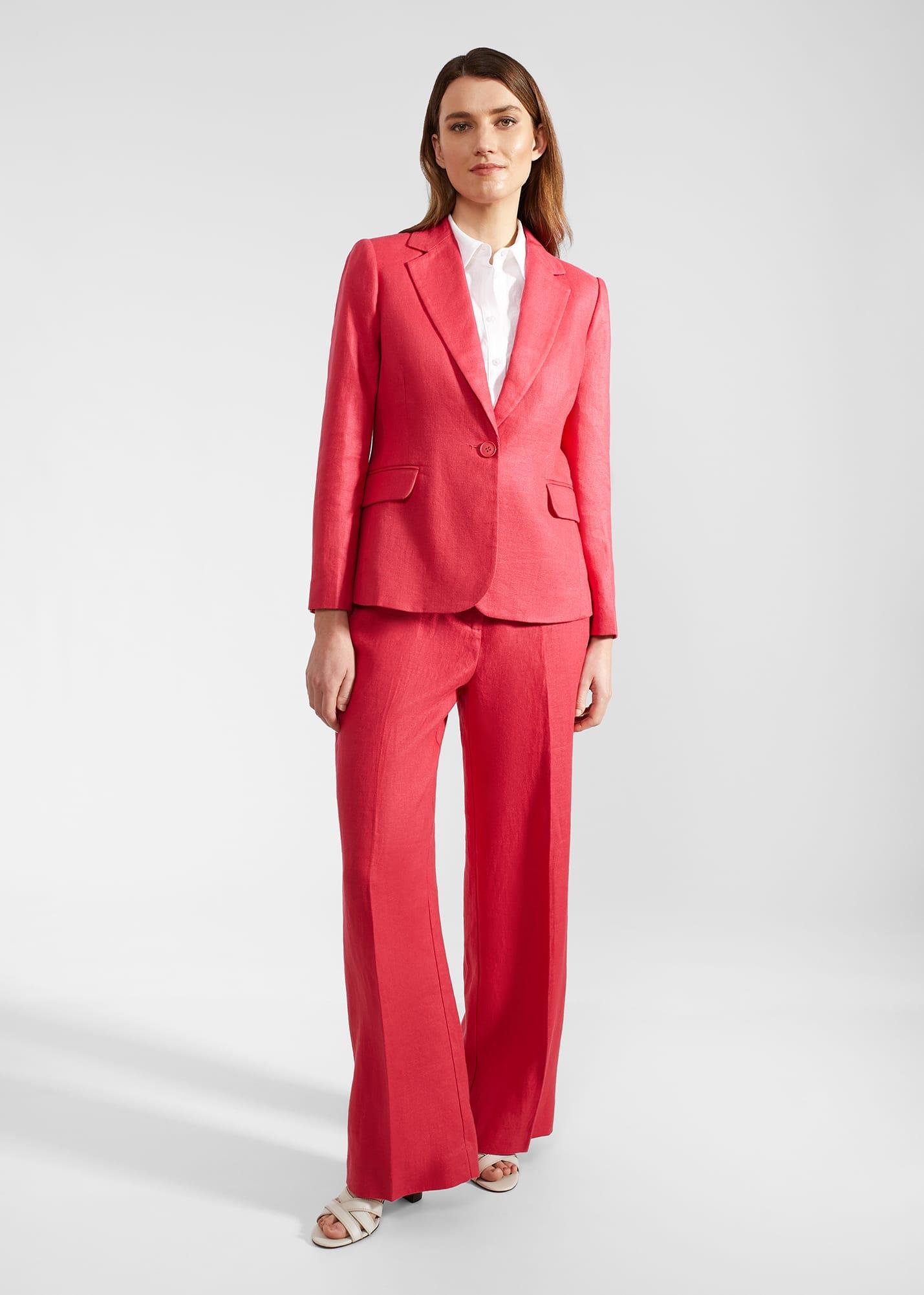 Hobbs Mirabel Linen Jacket in Red Lyst Australia