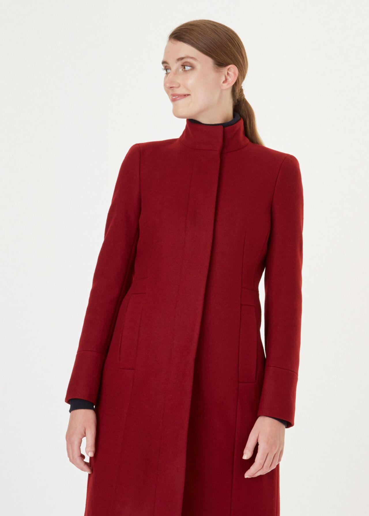 Hobbs Athena Wool Blend Coat in Berry (Red) - Lyst