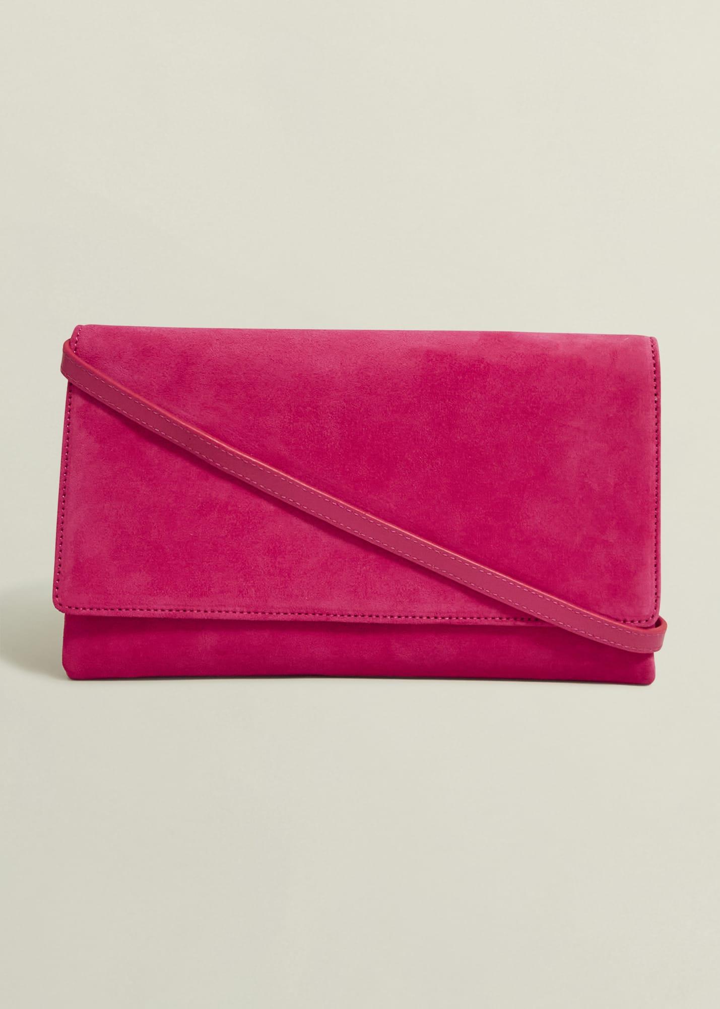 Hobbs Renata Suede Clutch in Pink Lyst UK
