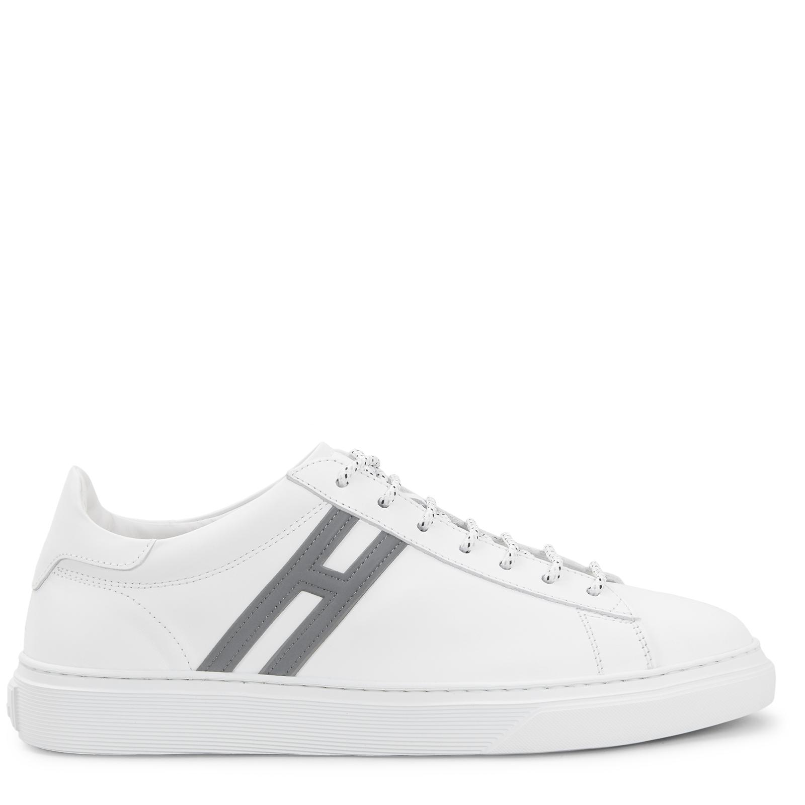 Hogan Leather H365 Contrast-panel Sneakers in White - Save 64% - Lyst