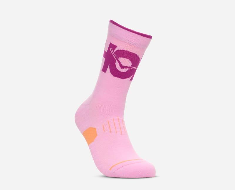 Hoka One One Crew Run Sock in Pink Lyst UK