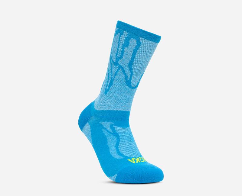Hoka One One Clifton Crew Run Sock in Blue Lyst UK