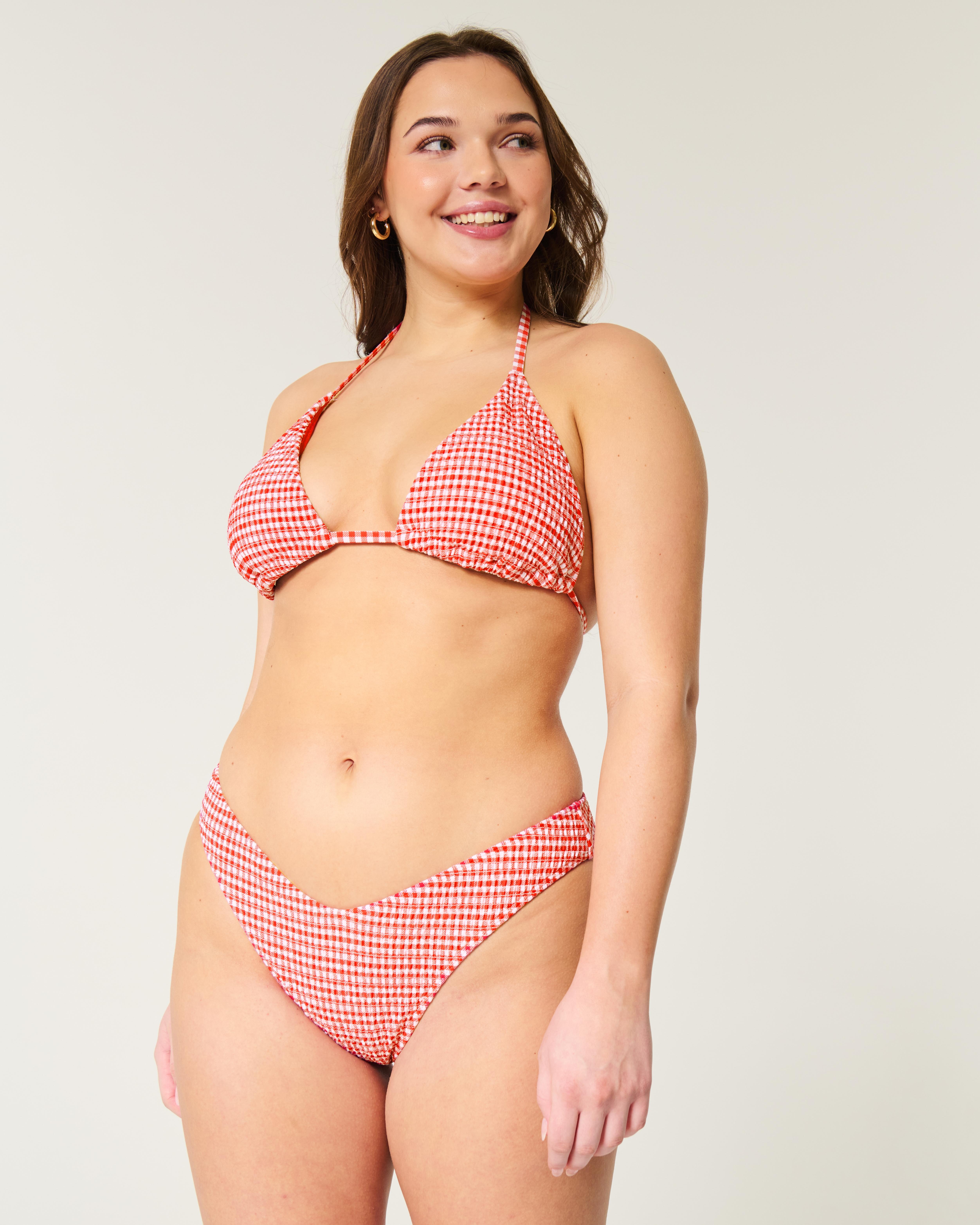 Hollister Smocked High-leg Cheeky Bikini Bottom in Pink Lyst UK
