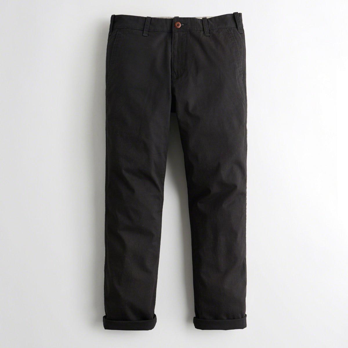 hollister black chinos