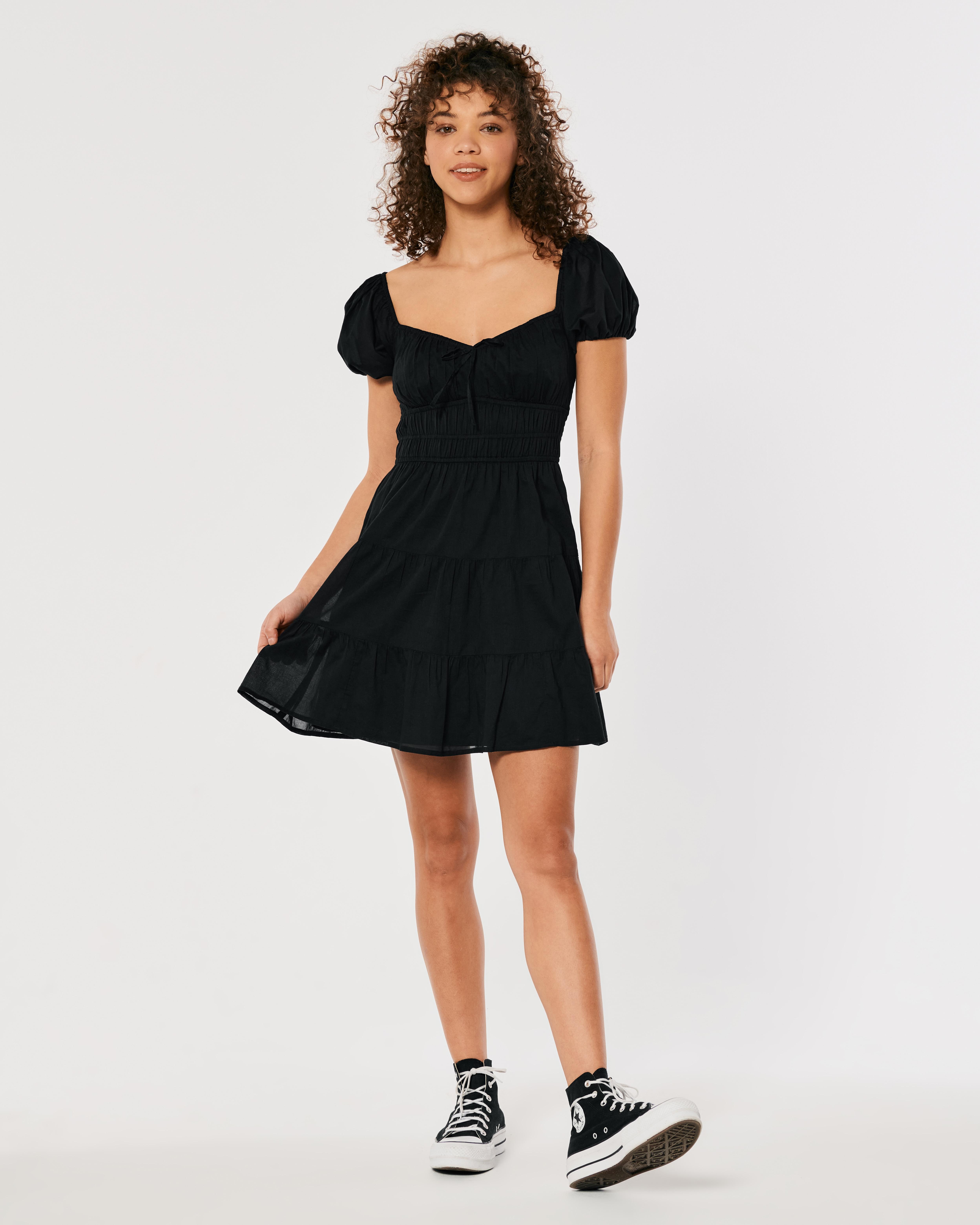 Hollister top black dress