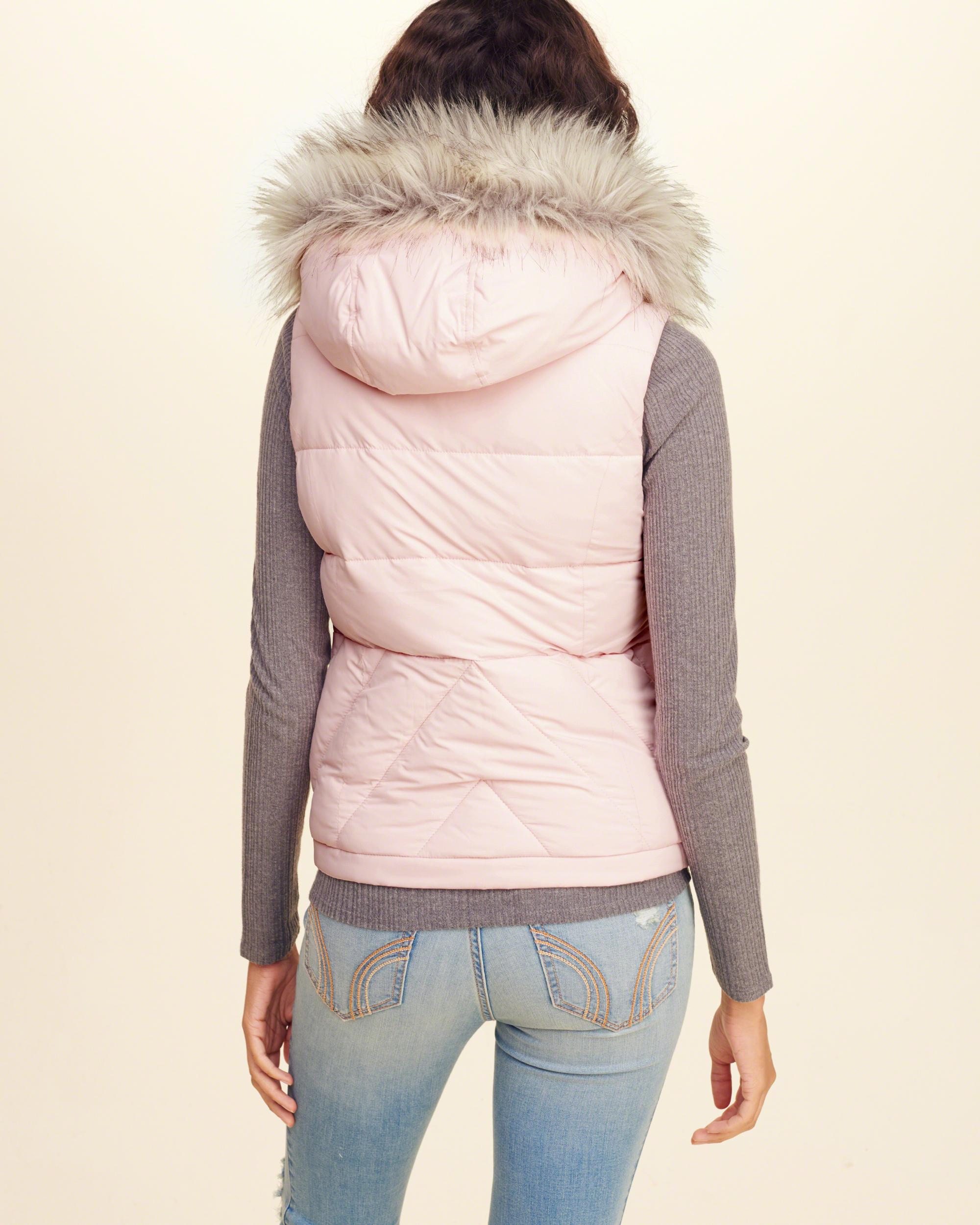 sherpa lined puffer vest