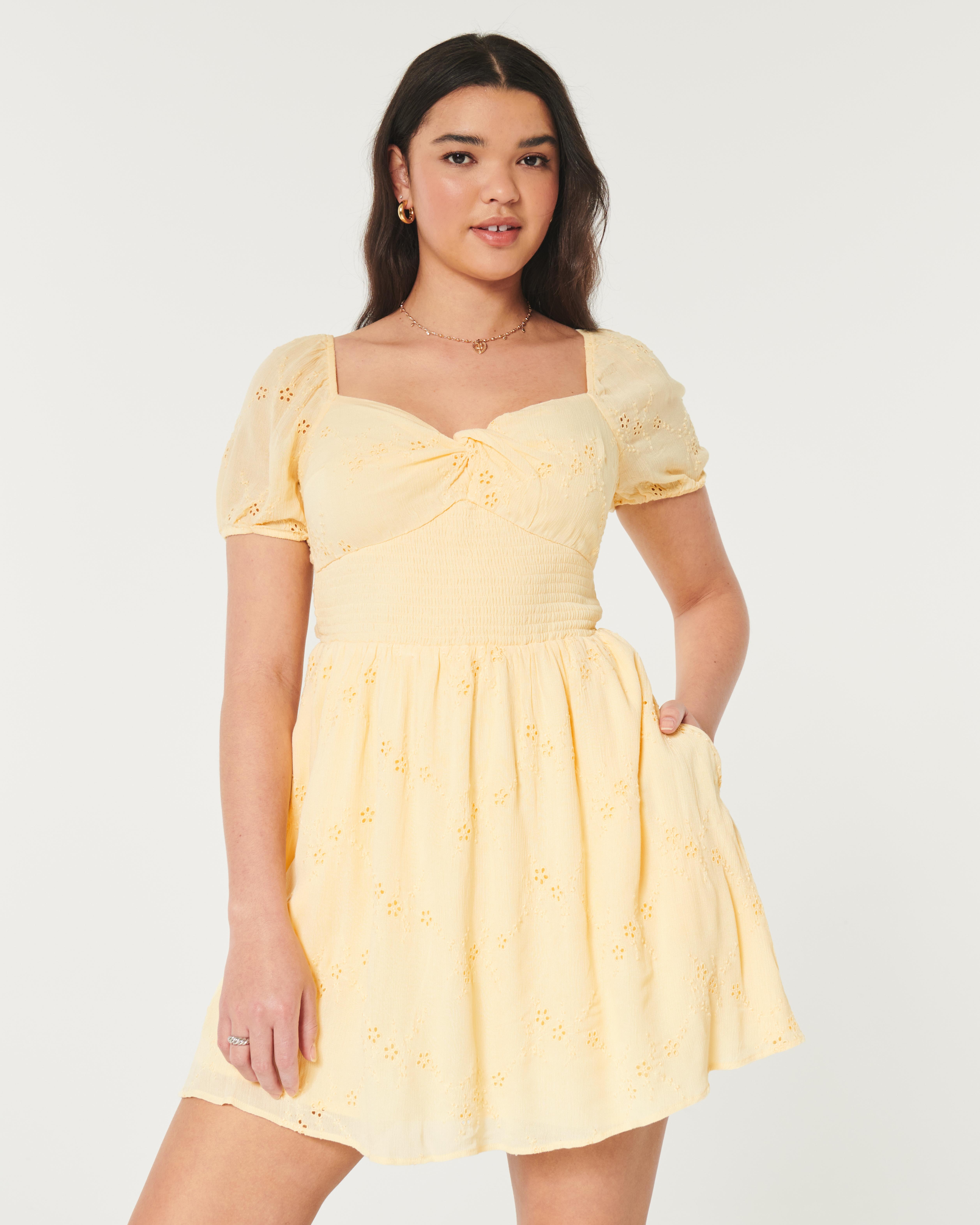 Hollister Twist Bust Tie-back Skort Dress in Yellow | Lyst UK Hollister Twist Bust Tie-back Skort Dress in Yellow | Lyst UK