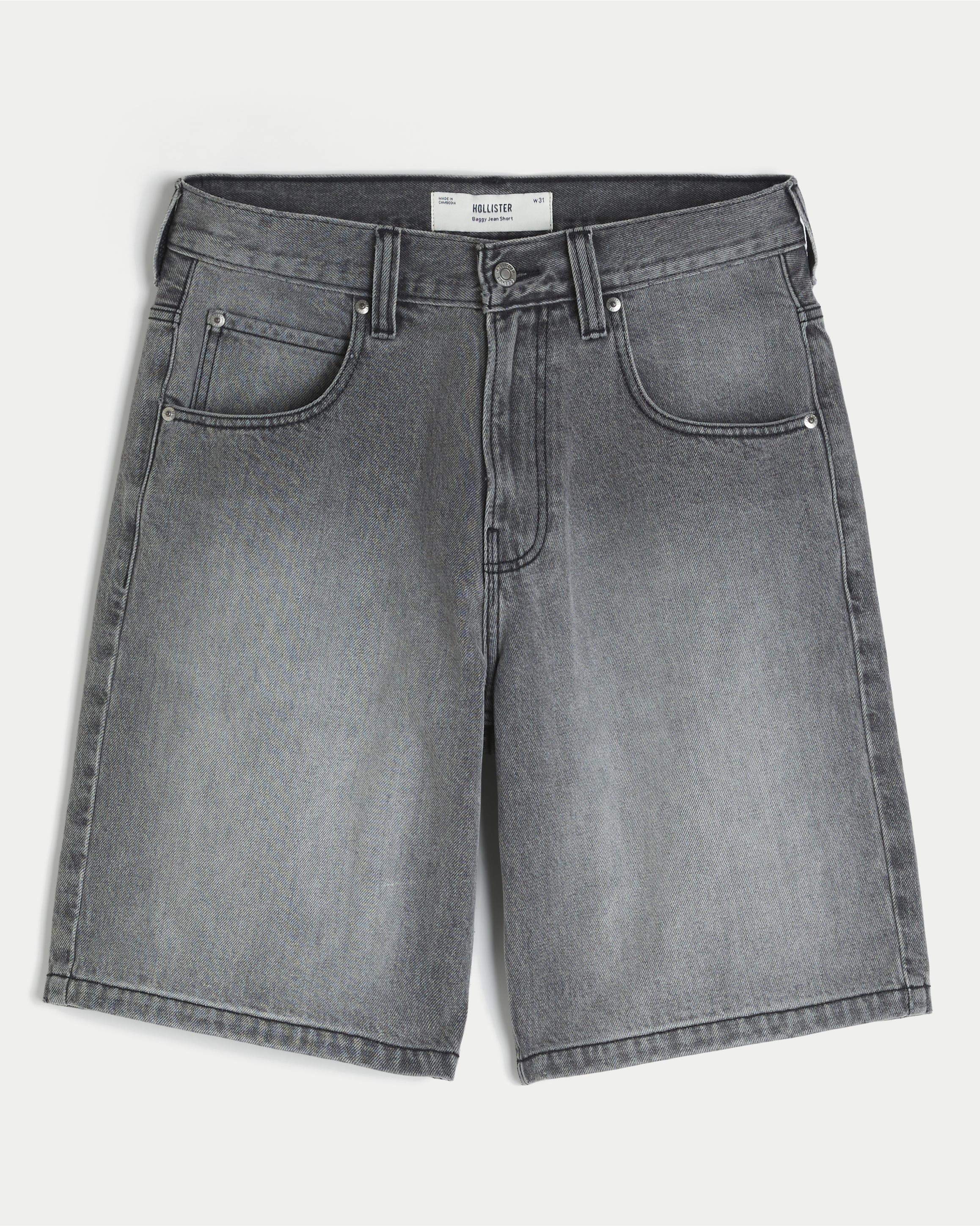 Grey Mens Shorts Hollister HOLLISTER MEN JOGGER SHORTS 9