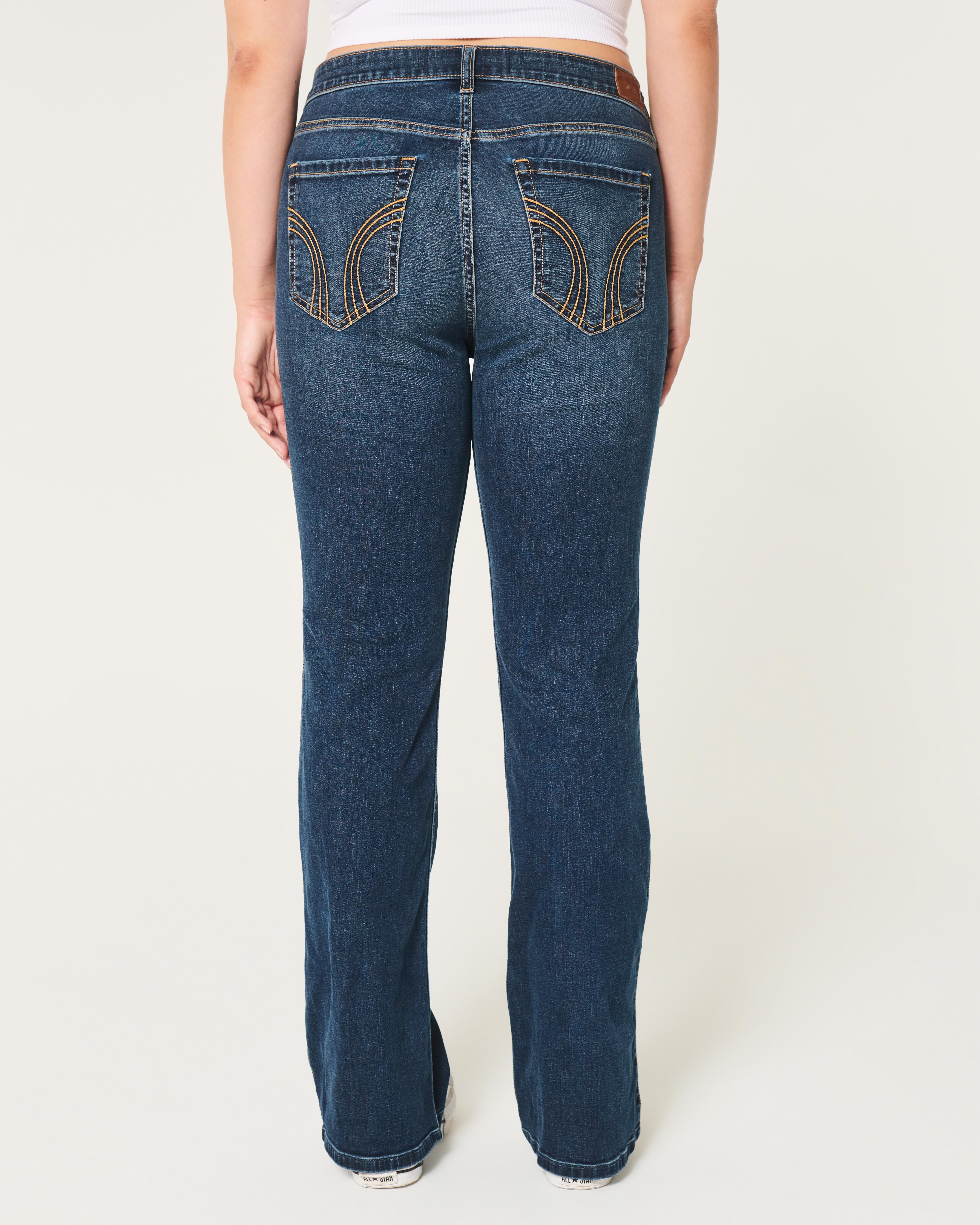 Hollister Mid rise Dark Wash Boot Jeans in Blue Lyst UK