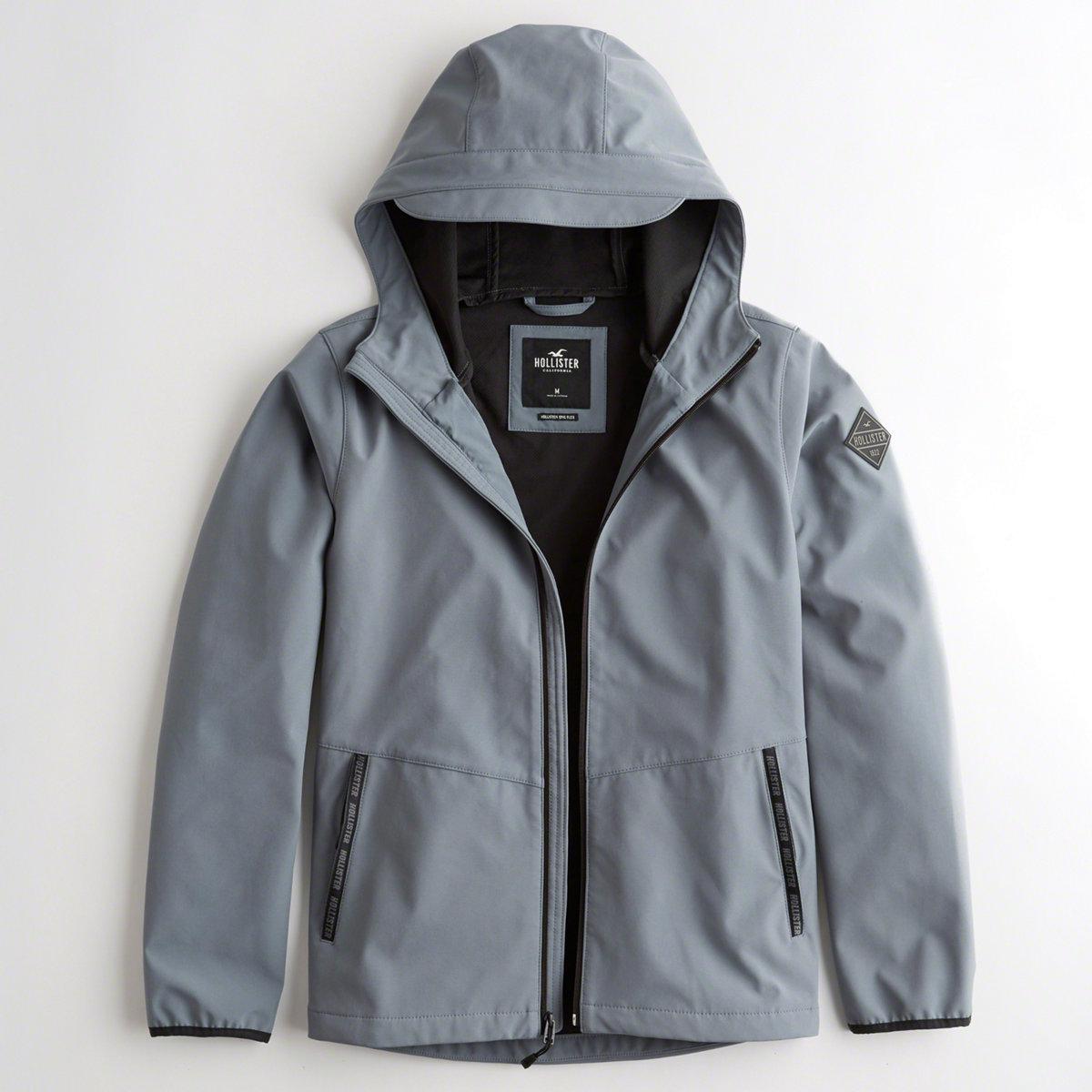 hollister red and black windbreaker