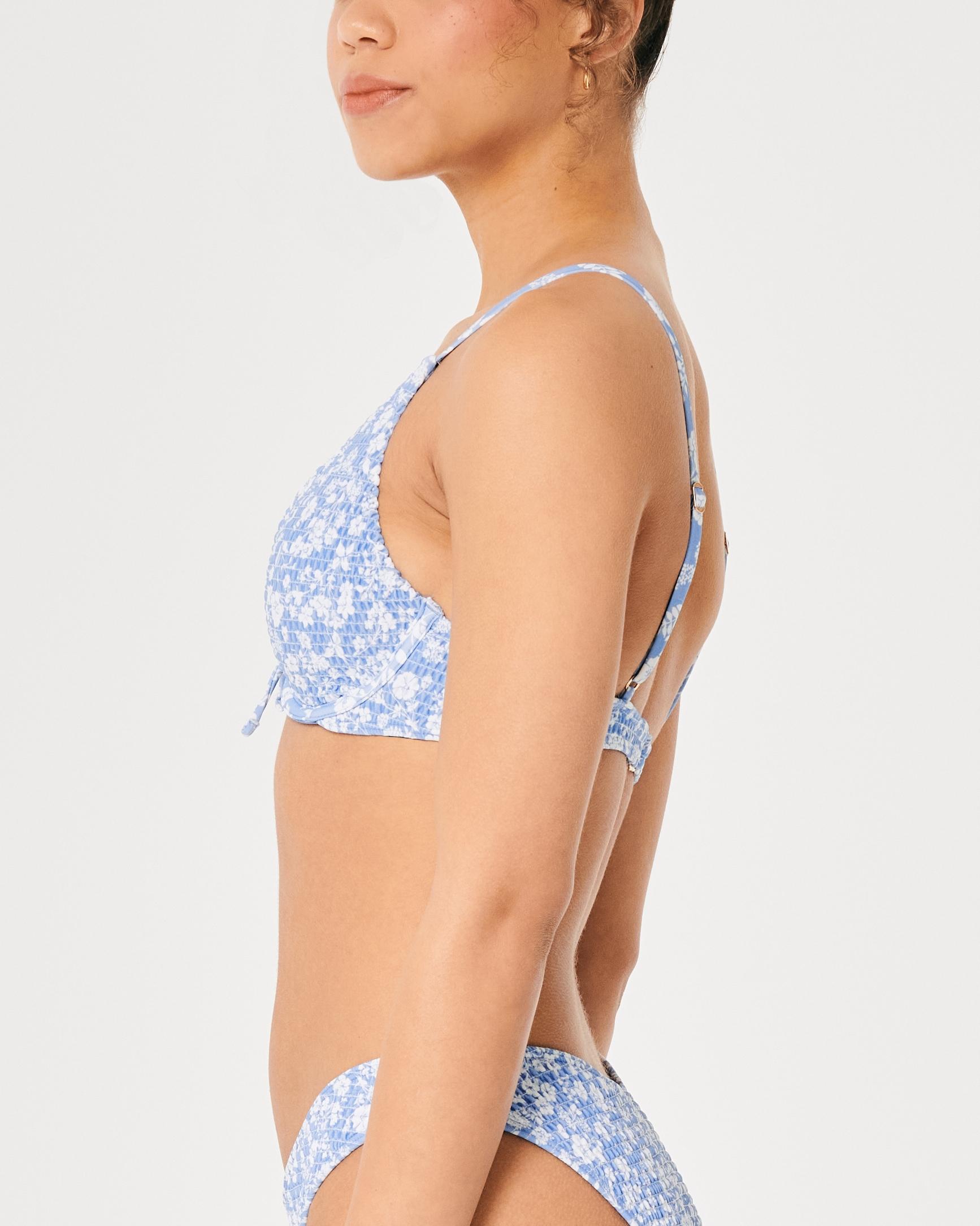 Hollister top smocked bikini