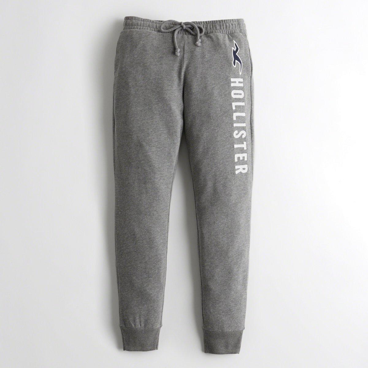 mid rise fleece joggers hollister