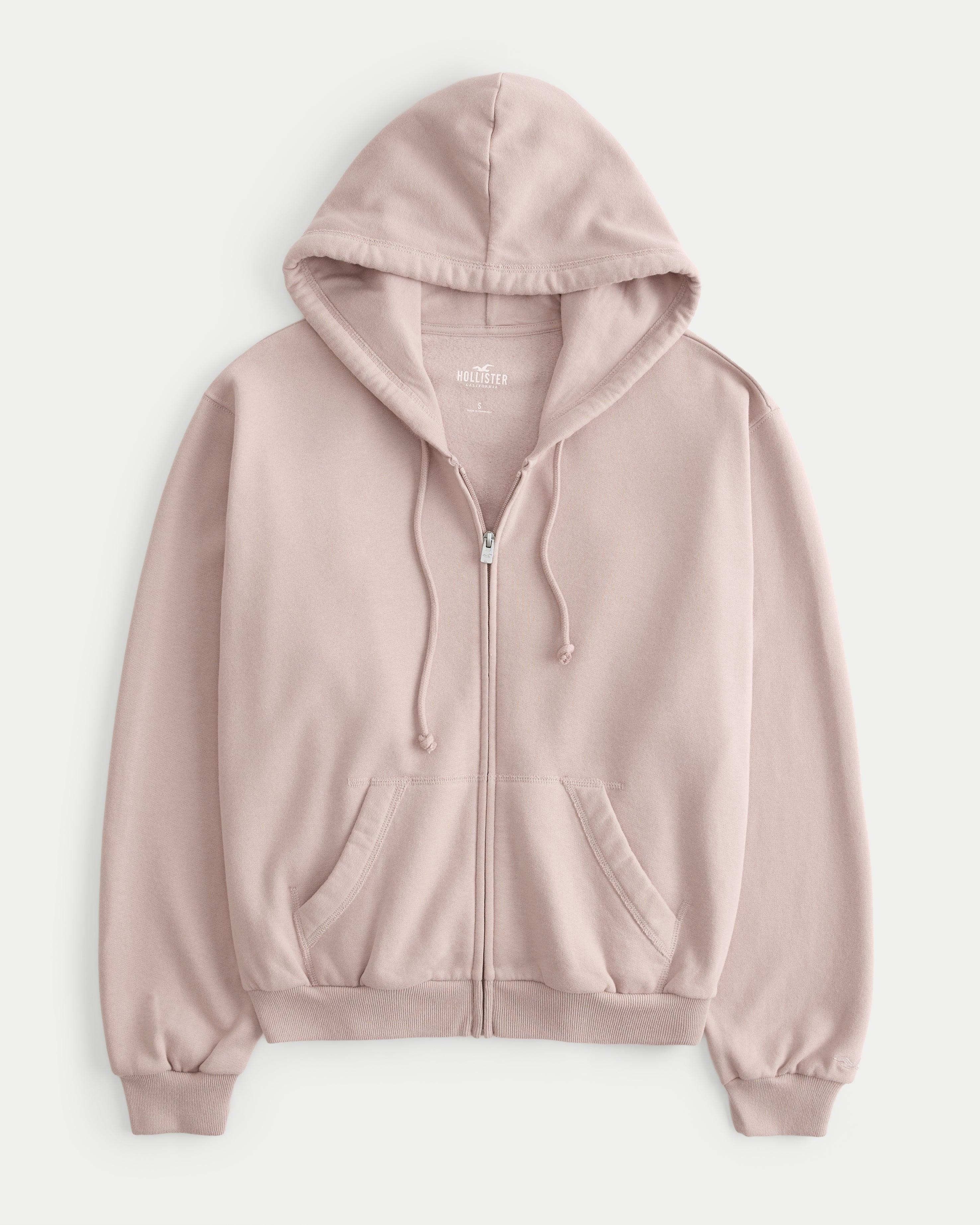 Light pink hollister hoodie sale