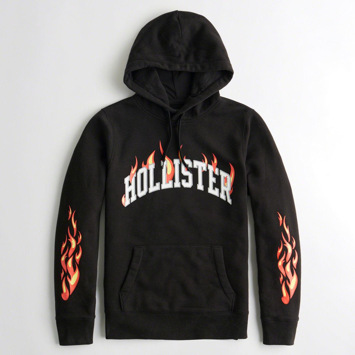 hollister flame hoodie