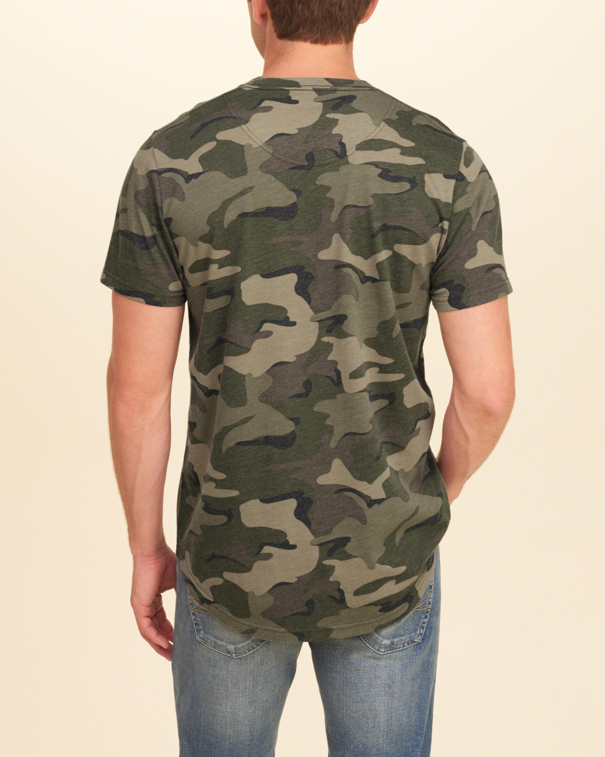 Lyst - Hollister Camo Graphic Tee in Green for Men