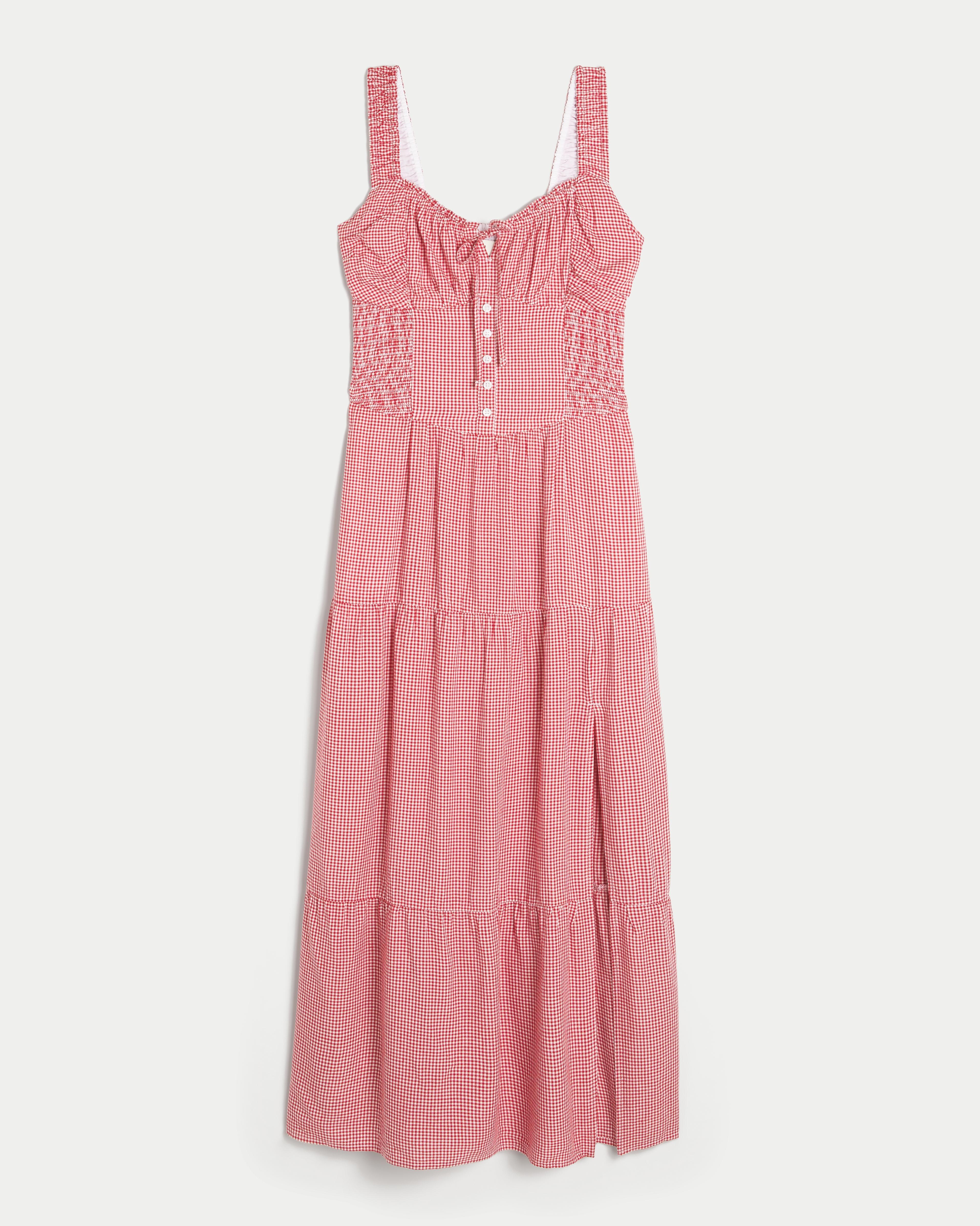 Hollister Hollister Sofia Side-smocked Maxi Dress in Pink Lyst UK