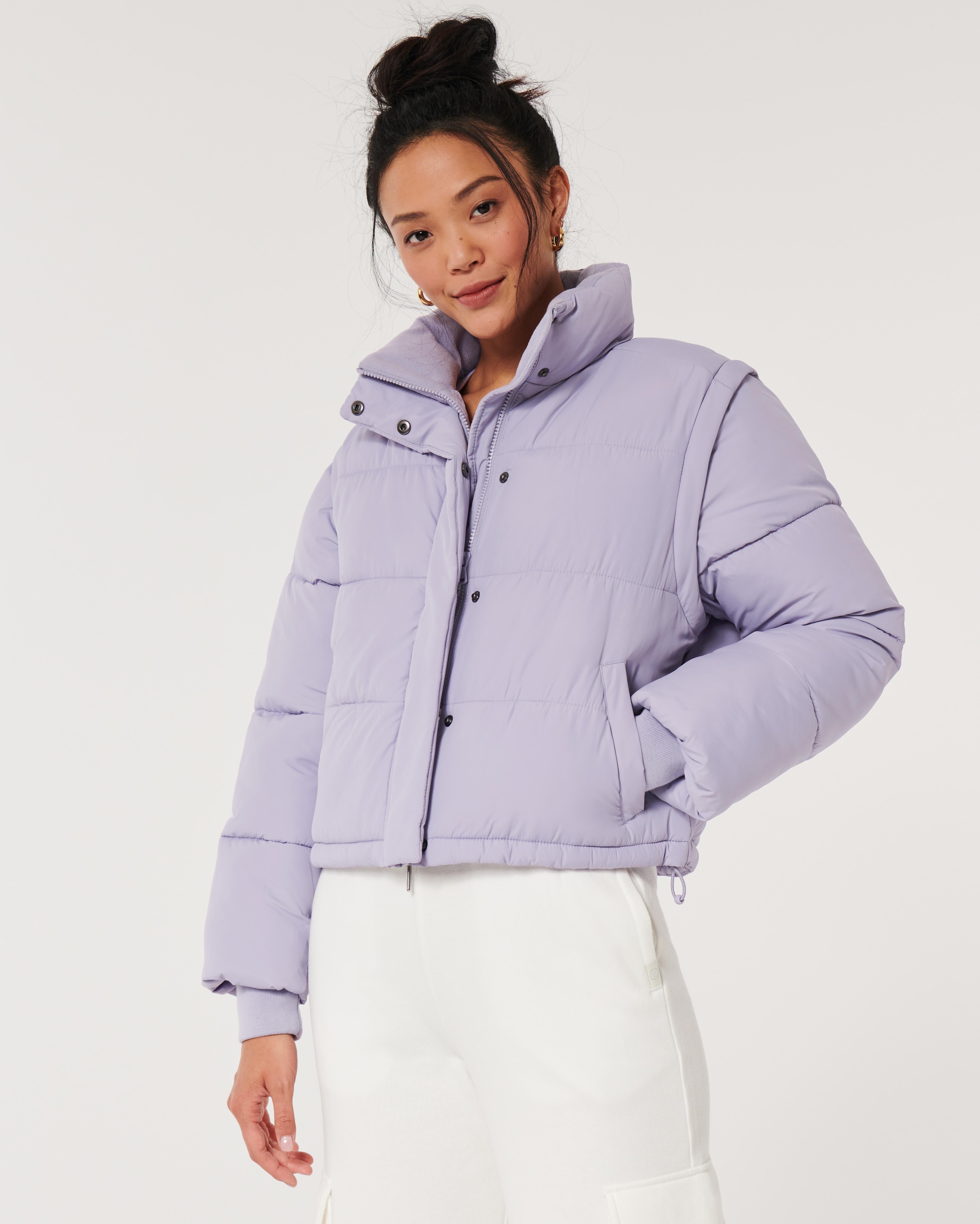 Hollister Gilly Hicks Convertible Puffer Jacket in Purple | Lyst UK