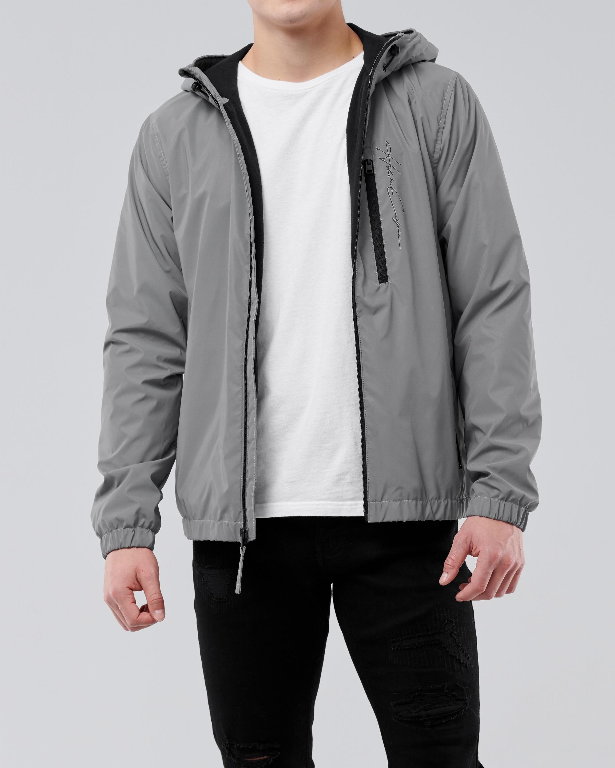 Hollister Flash Reactive Fleece-lined Jacket in Grey for Men | Lyst UK