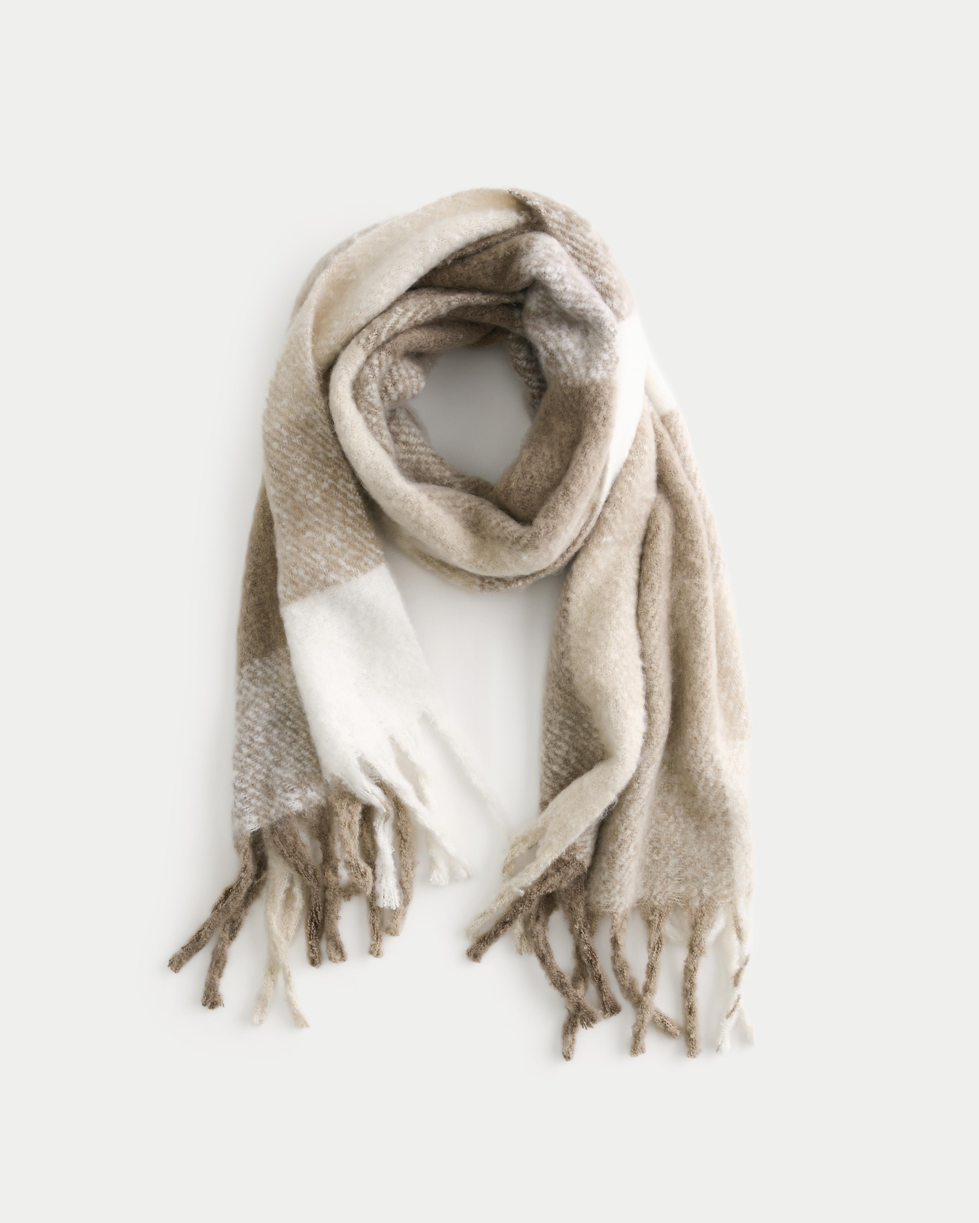 Hollister Fuzzy Scarf in White Lyst UK