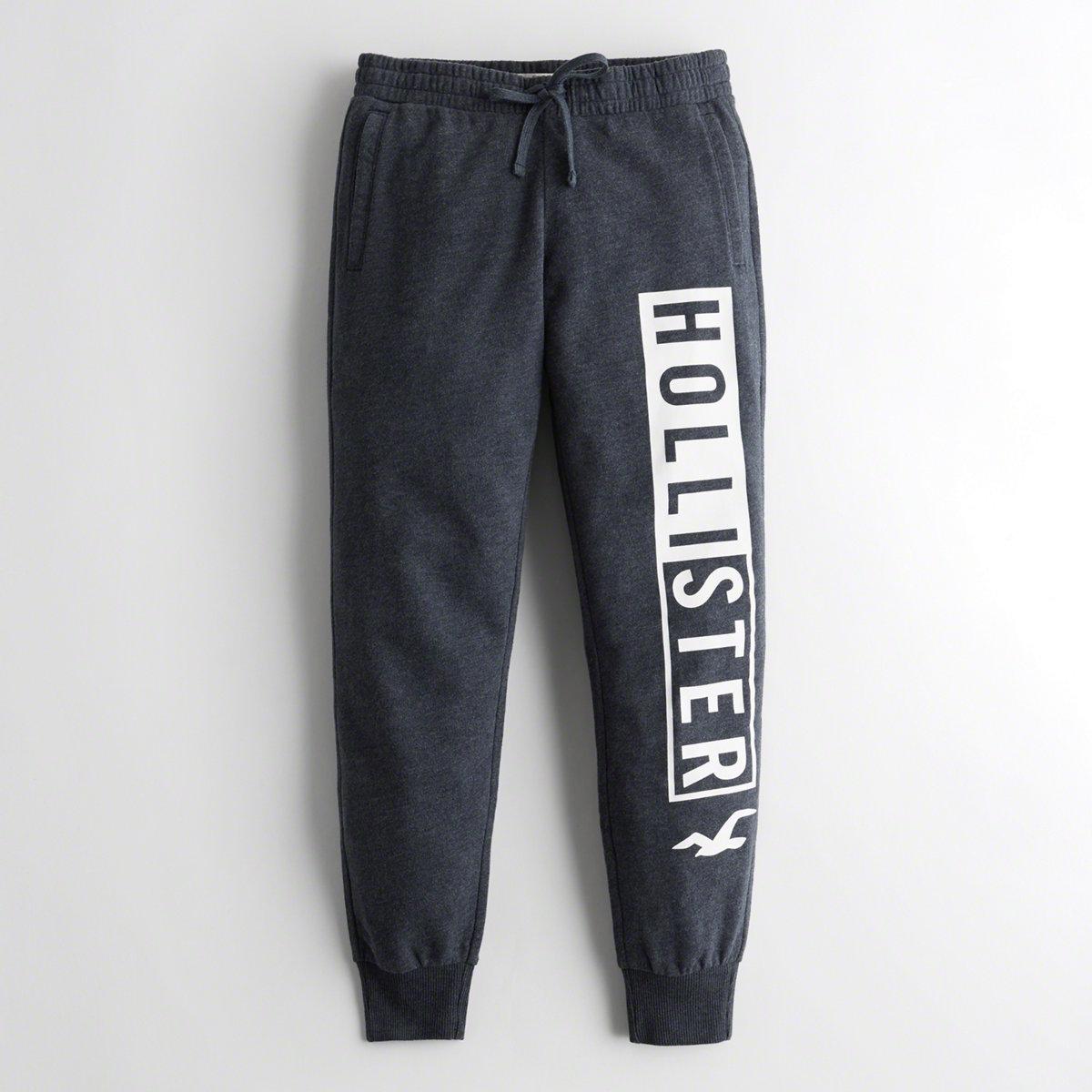 hollister mid rise fleece joggers