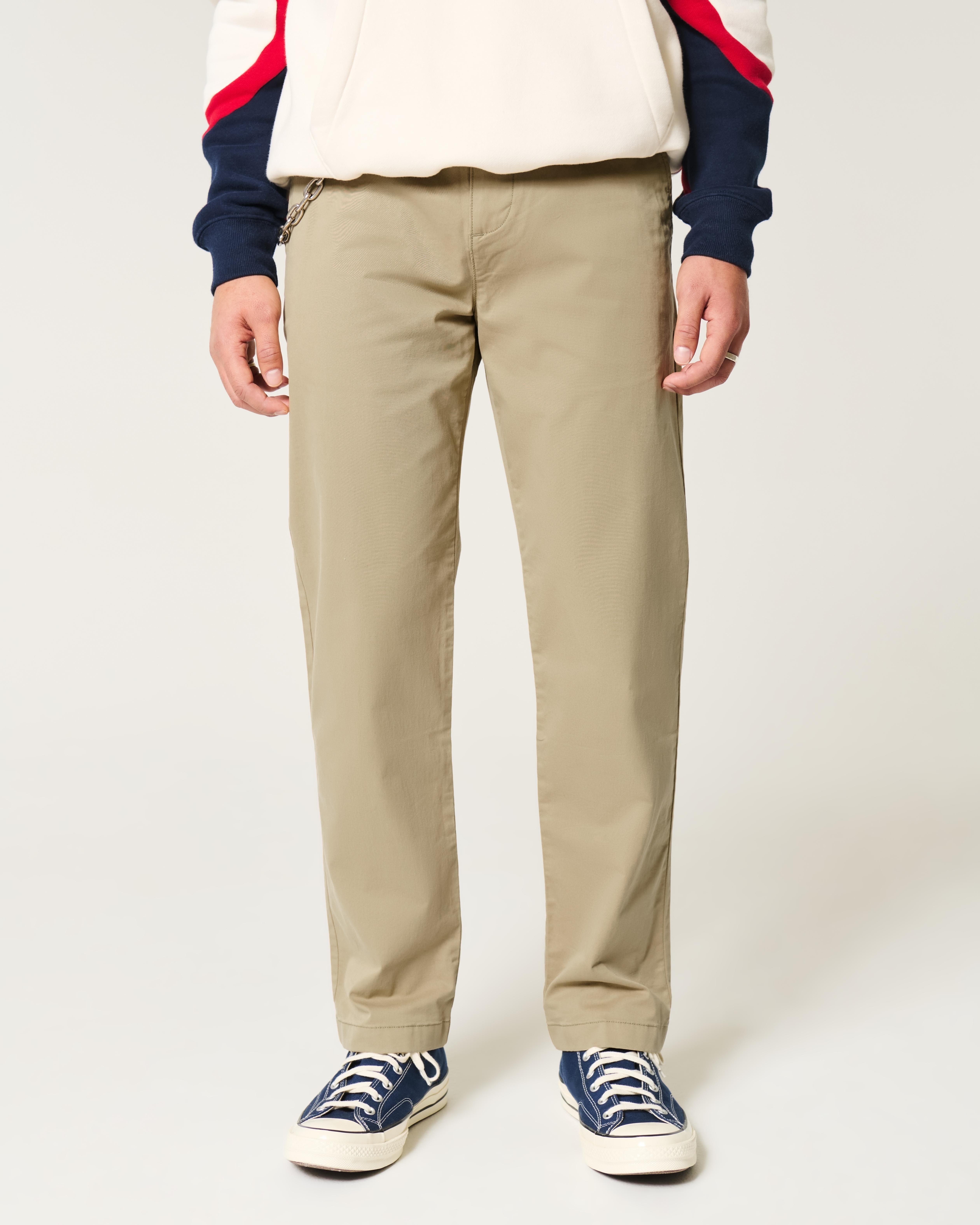 Hollister Slim Straight Chino Pants in Natural for Men Lyst UK