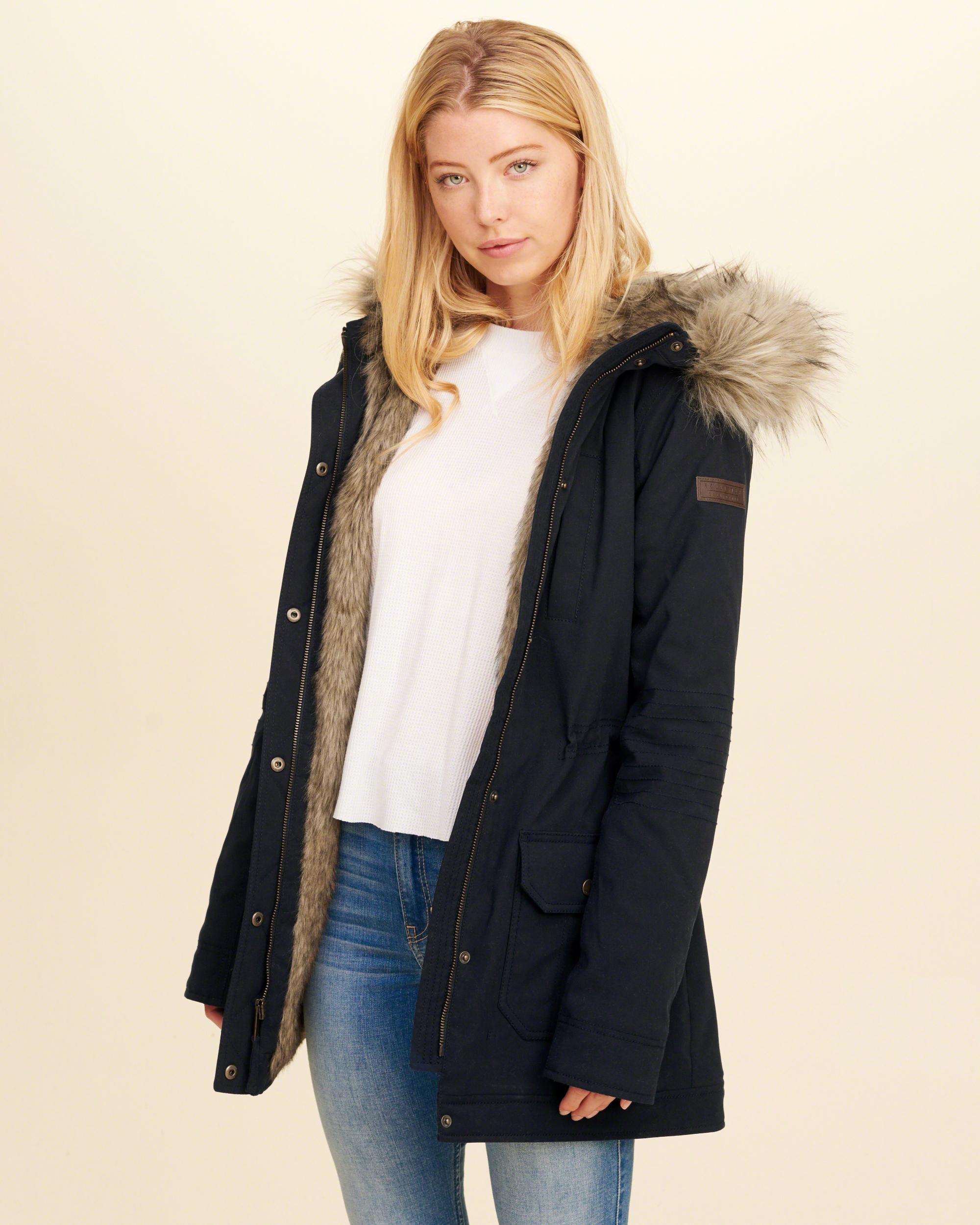 hollister cozy lined parka
