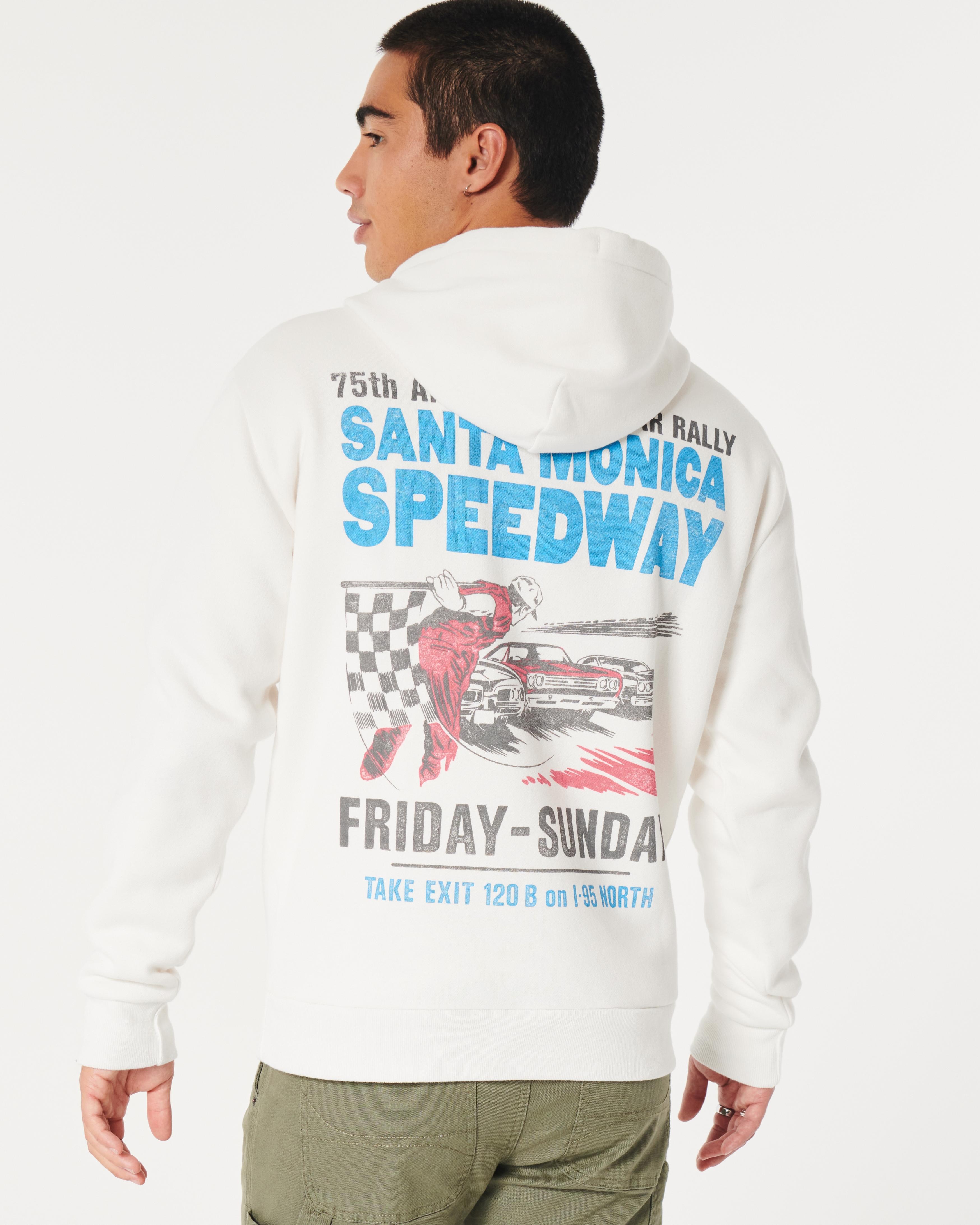 Hollister Relaxed Santa Monica Speedway Graphic Hoodie in Natural for Men Lyst UK