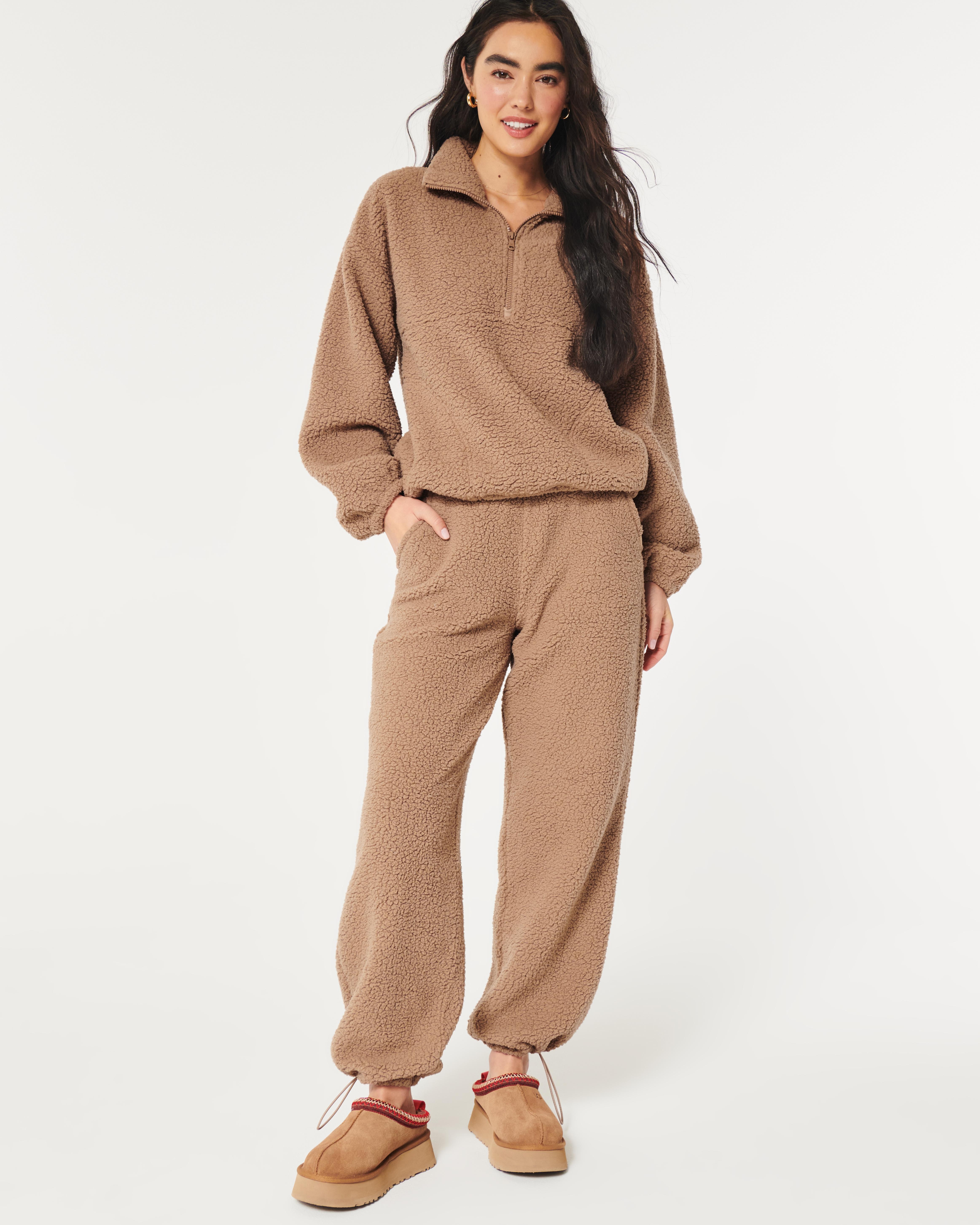 Gilly Hicks Sherpa Adjustable Hem Pants