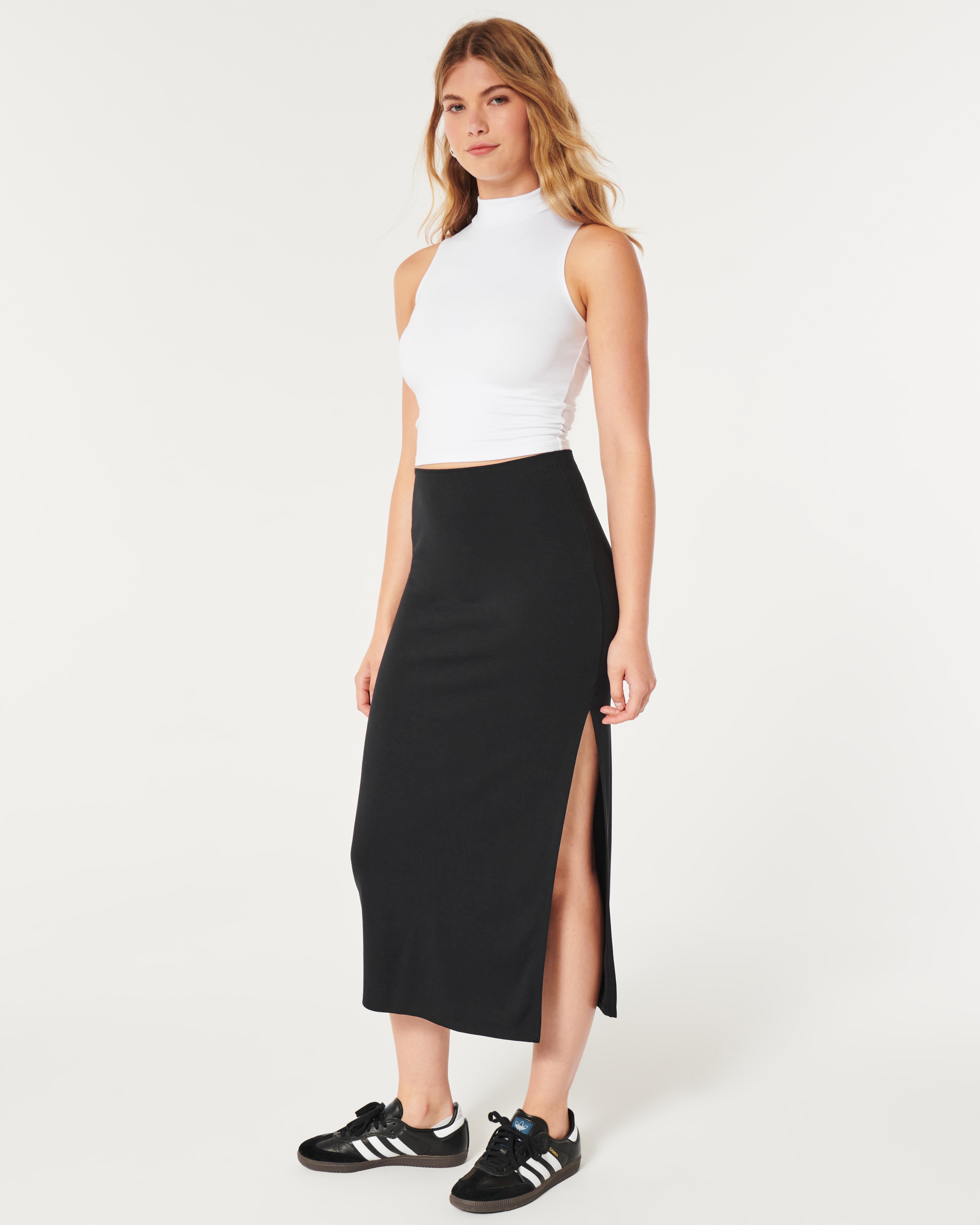 Knit Skirt Asos Midi Skirt 50 Hollister Adjustable Rise Knit Maxi