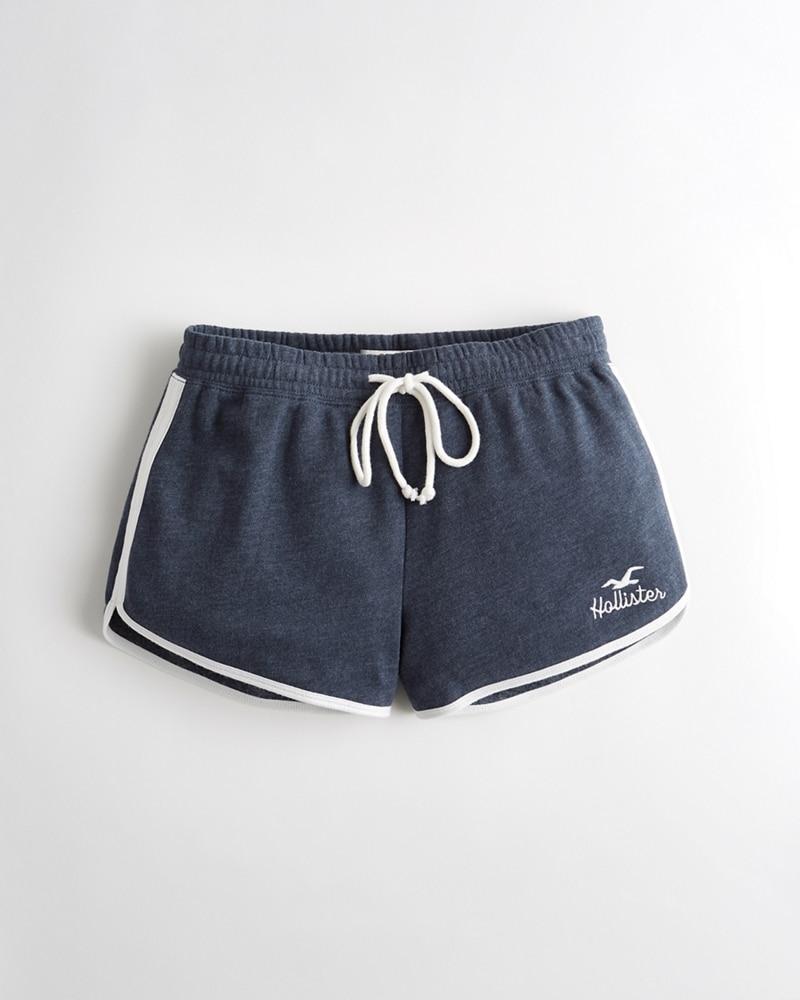 hollister high rise curved hem shorts