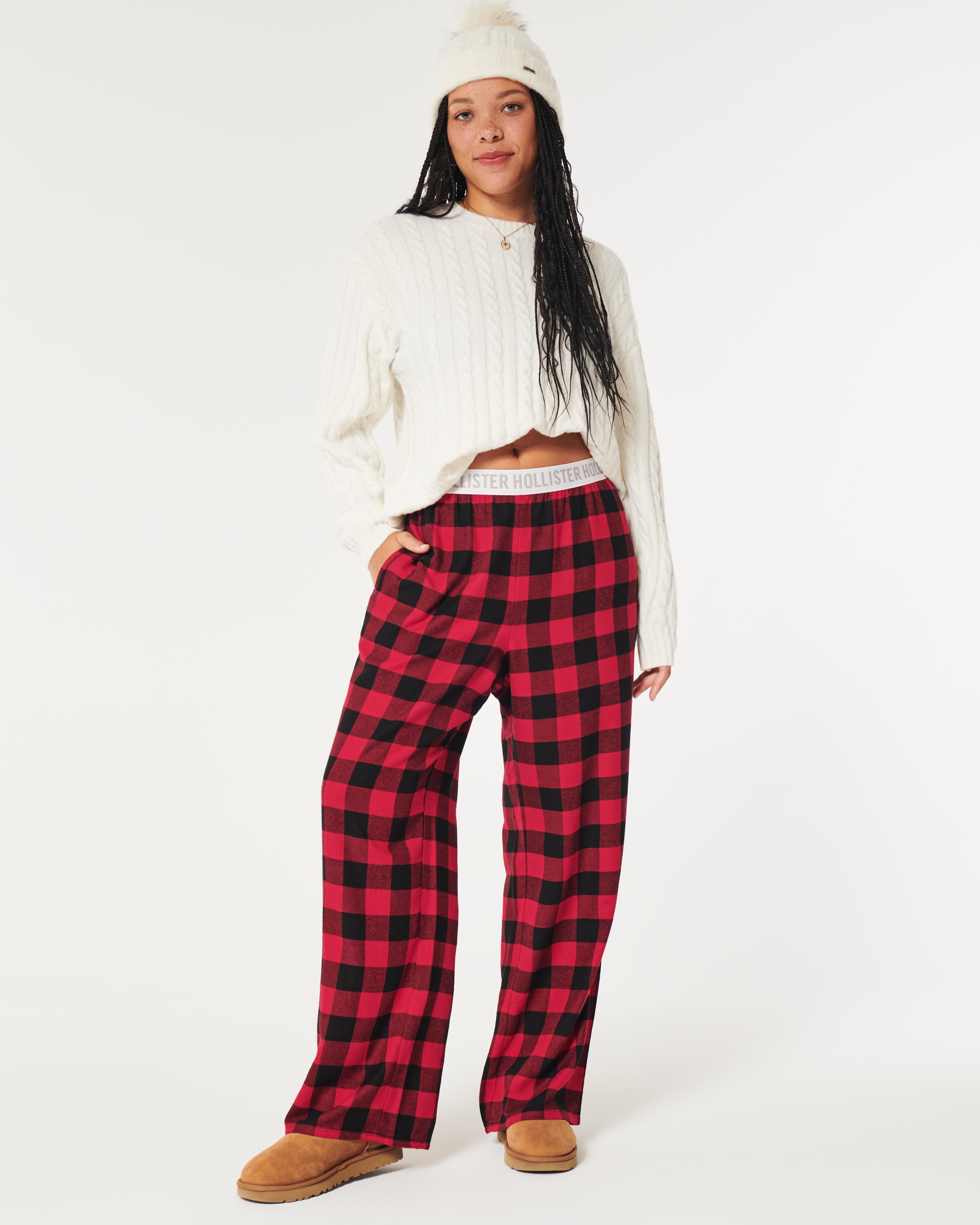 Hollister red plaid pants new arrivals