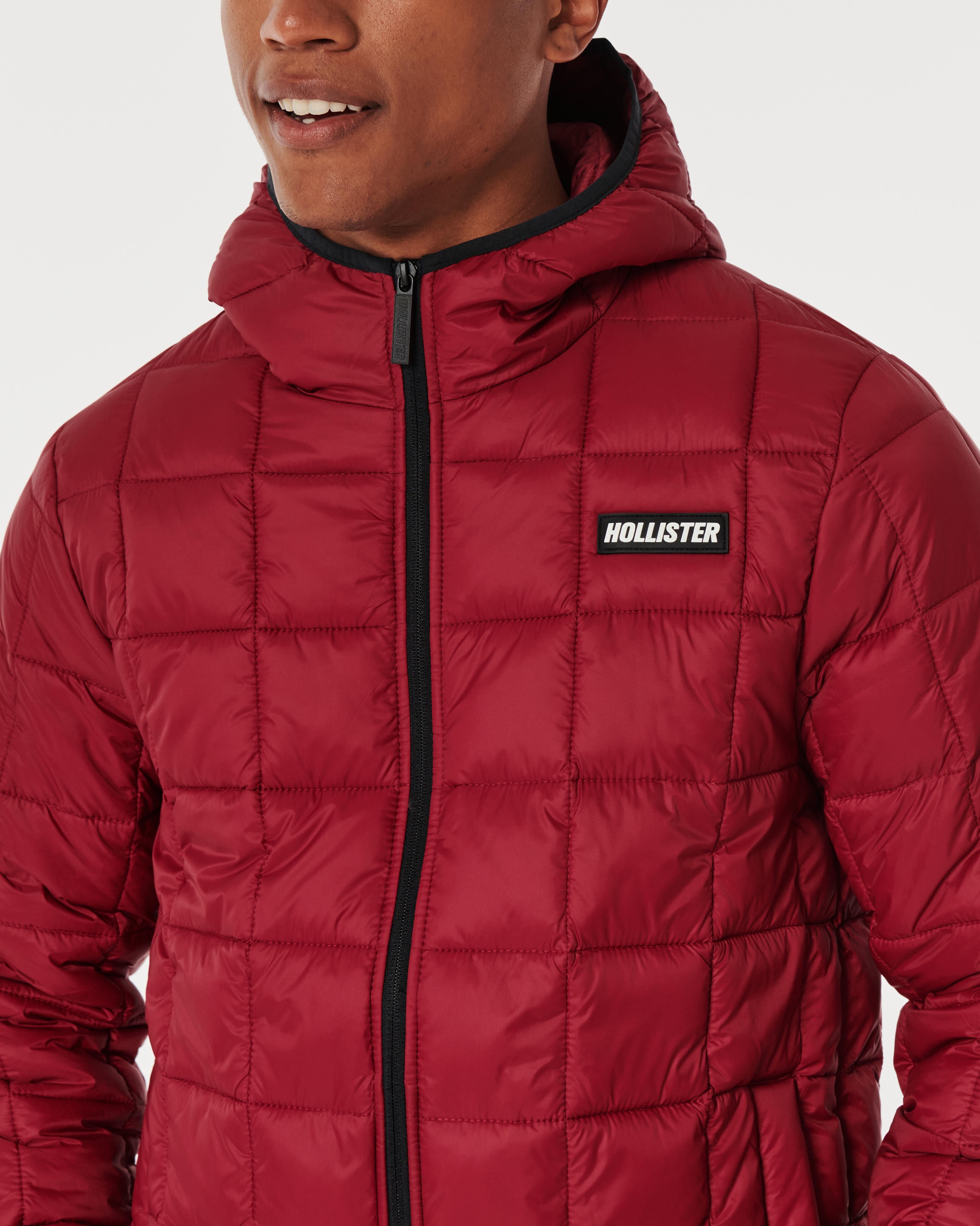 Hollister red bomber on sale jacket