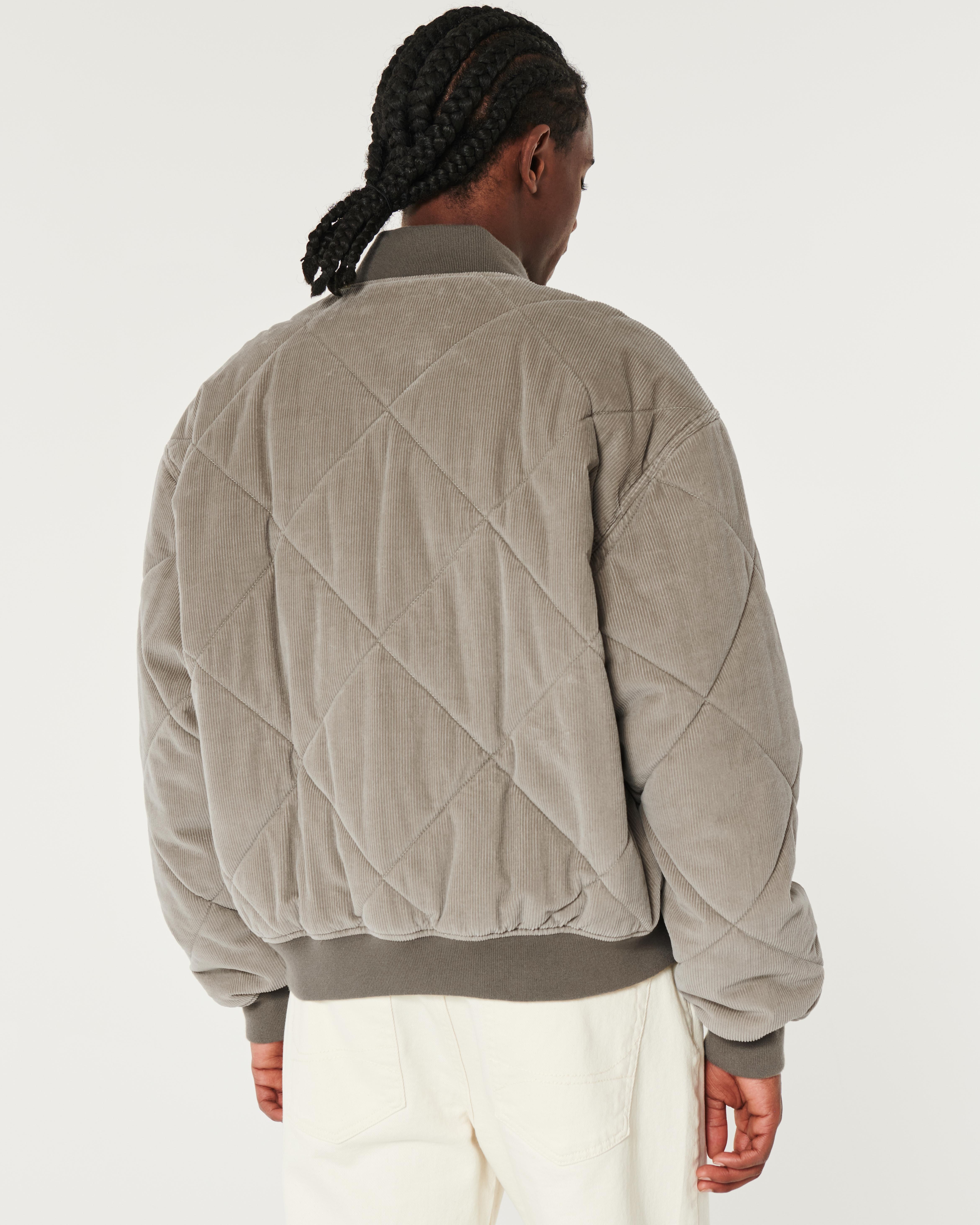 Hollister Corduroy Workwear Bomber Jacket in Natural for Men Lyst UK