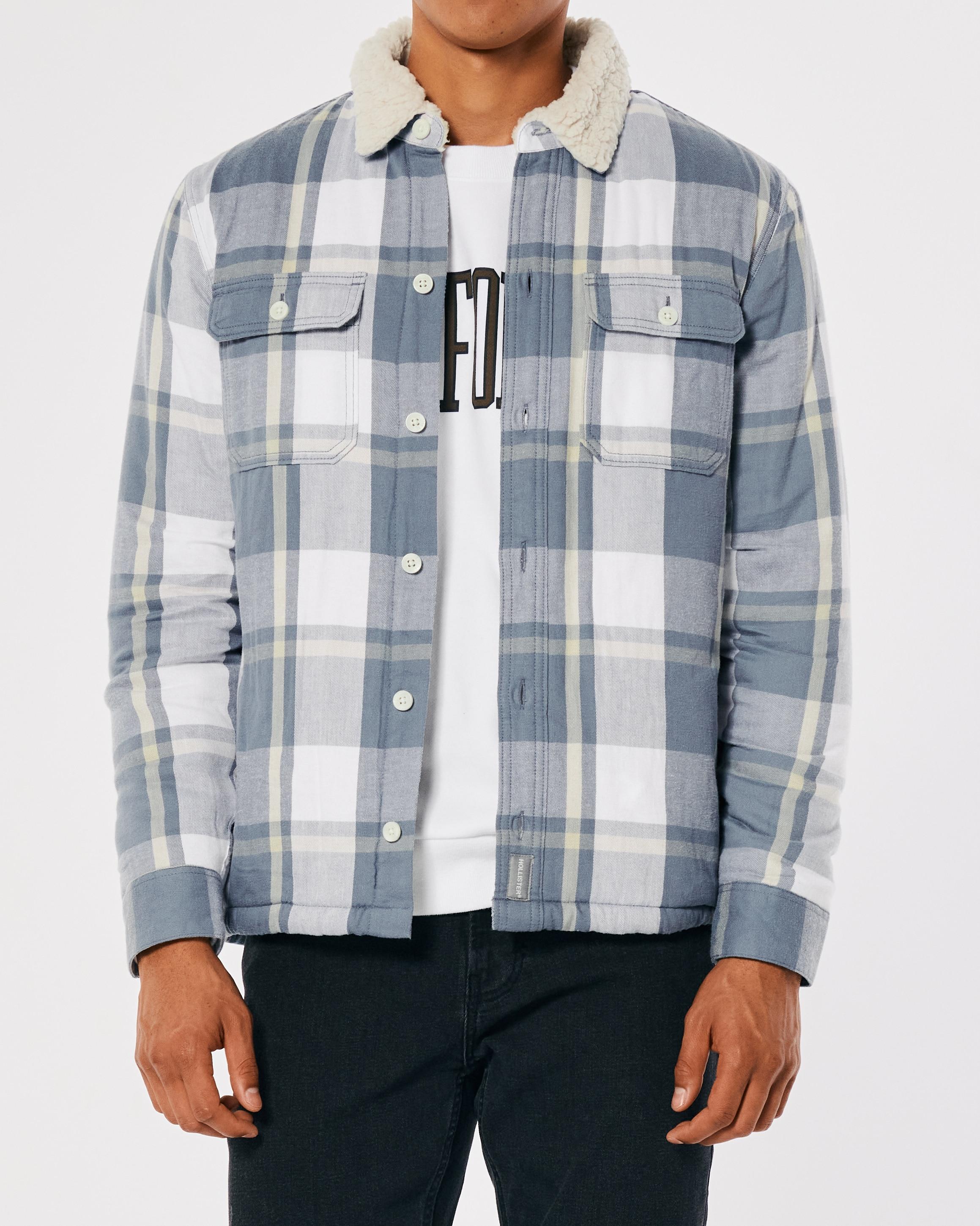 Kariert Hemd Jacke Flanell Flanellhemd Herren Gefüttert ZENTHACE