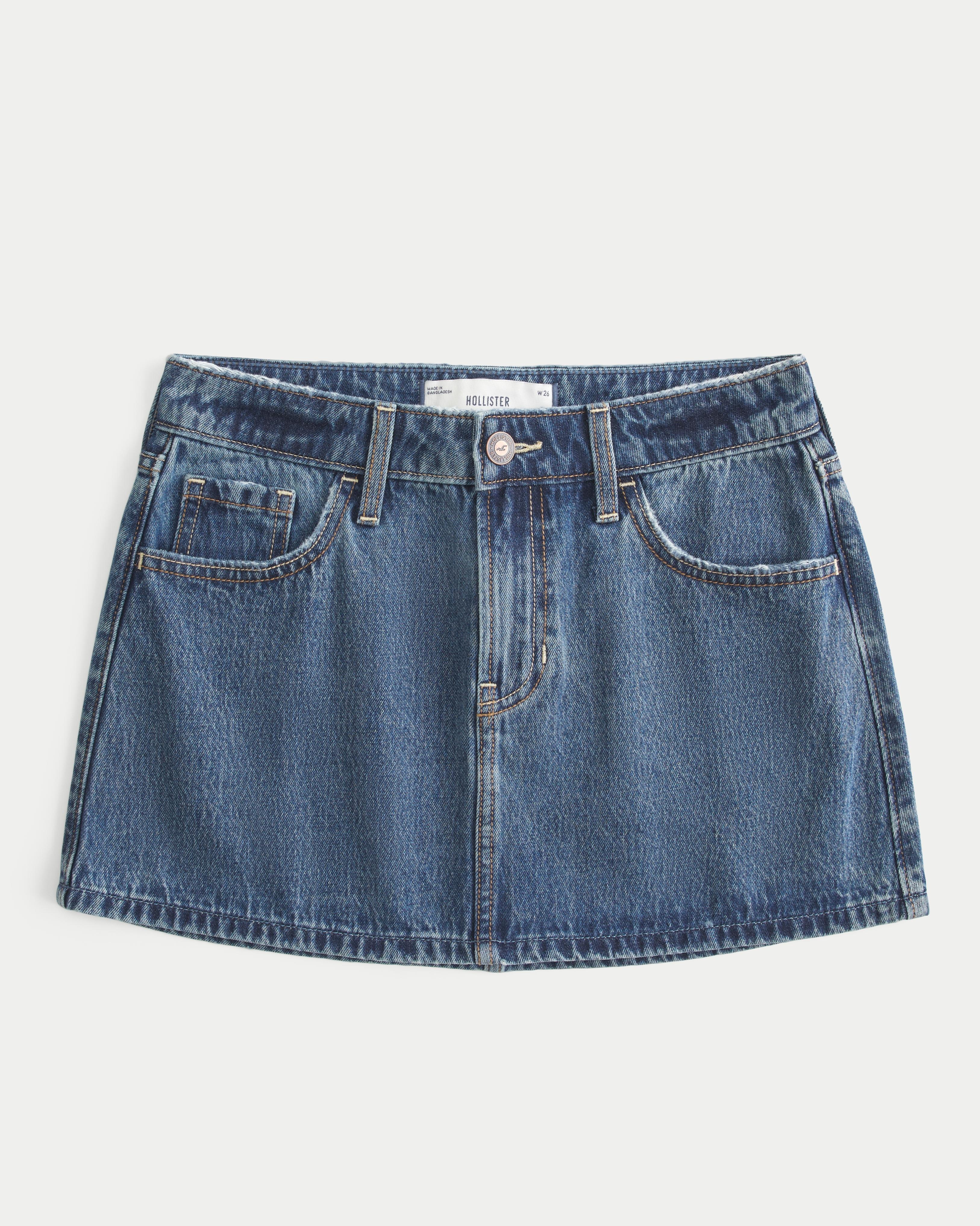 Hollister jean skirts discount
