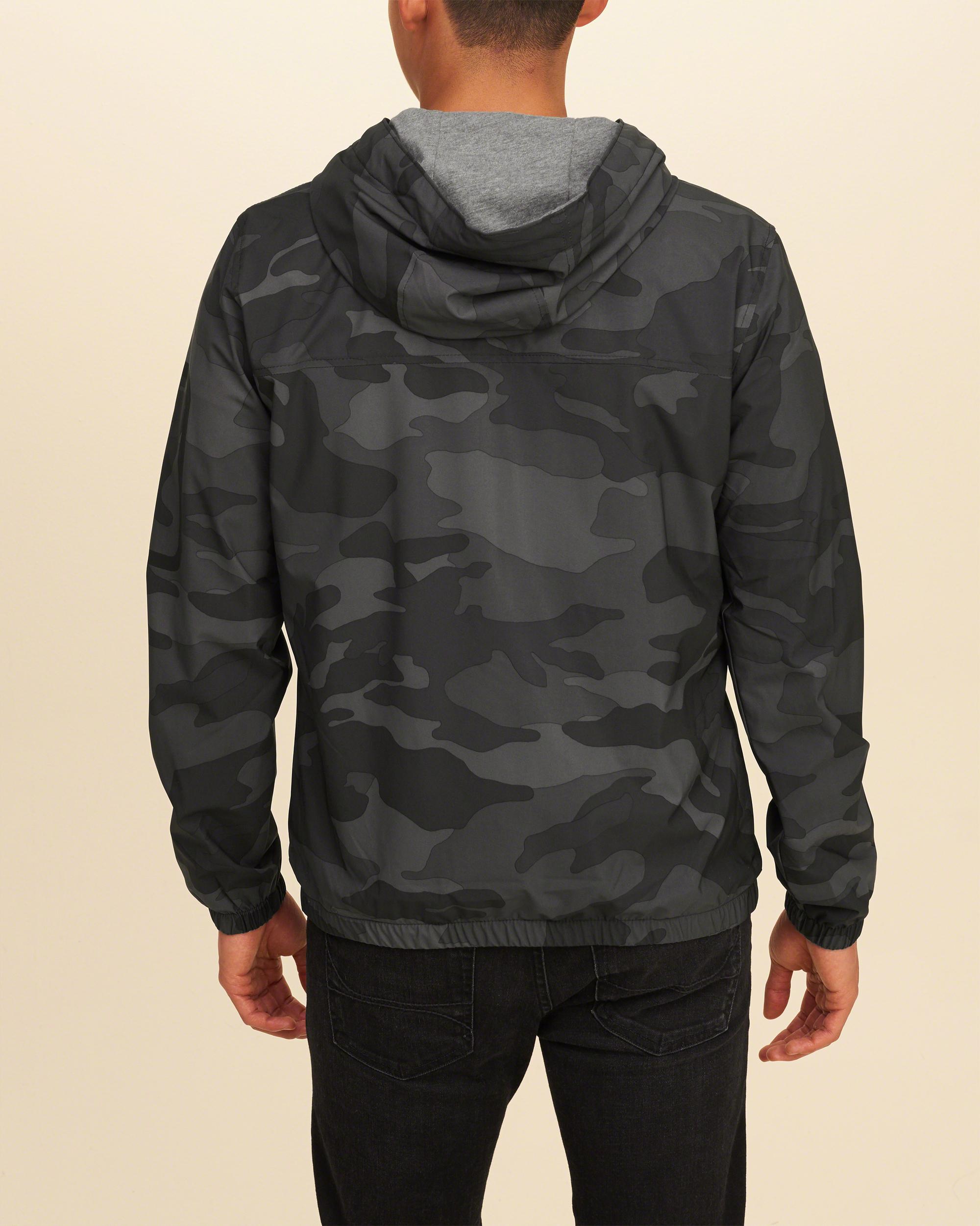 hollister windbreaker camo