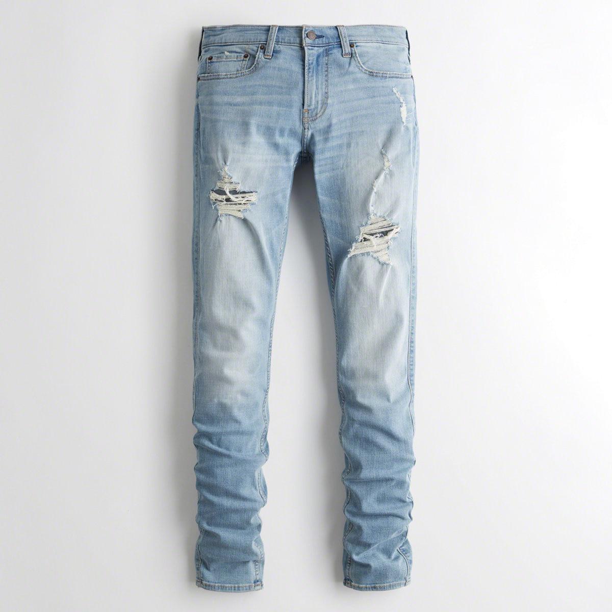 ripped skinny jeans mens hollister