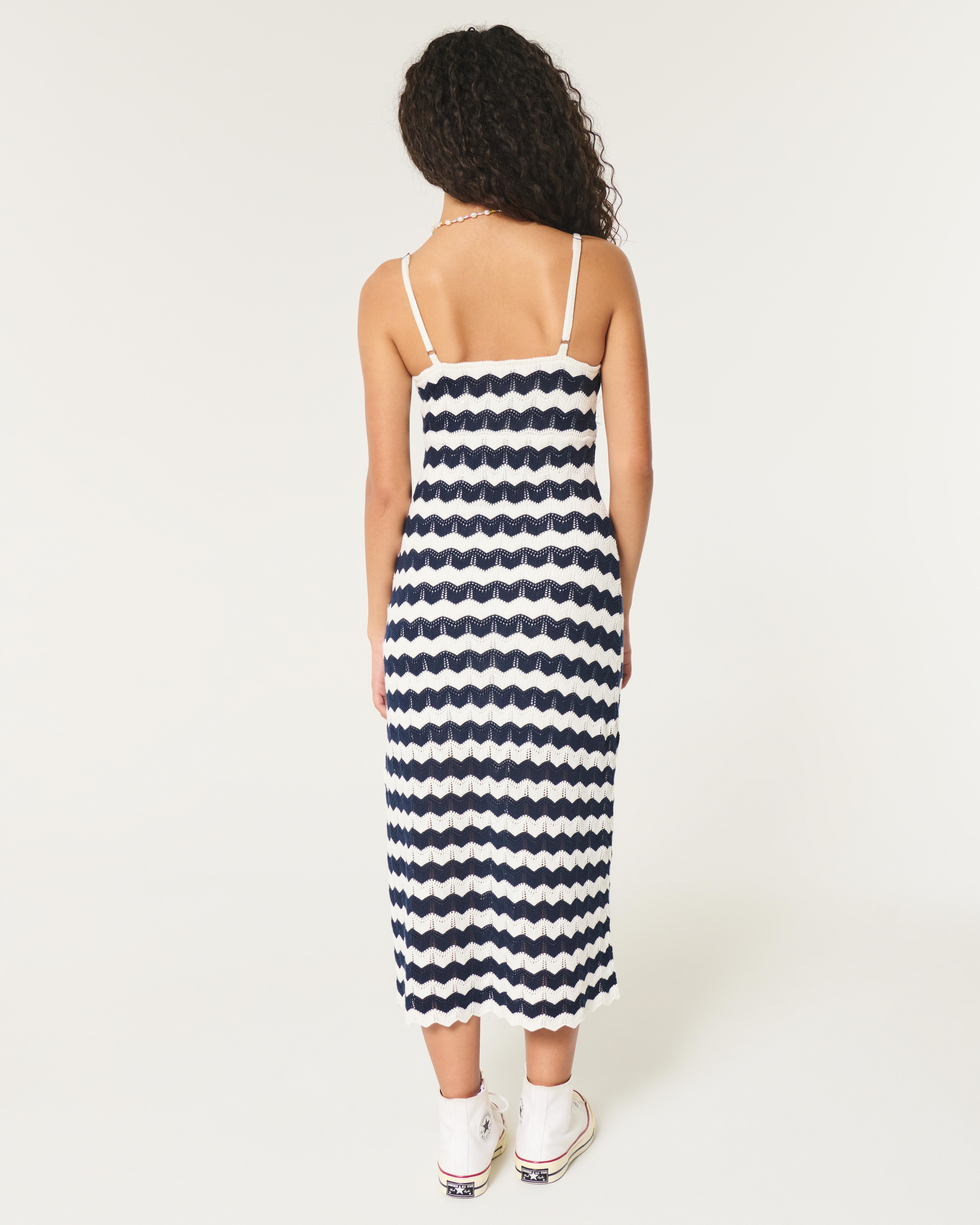 hollister crochet midi dress Hollister Crochet-Style Midi Dress