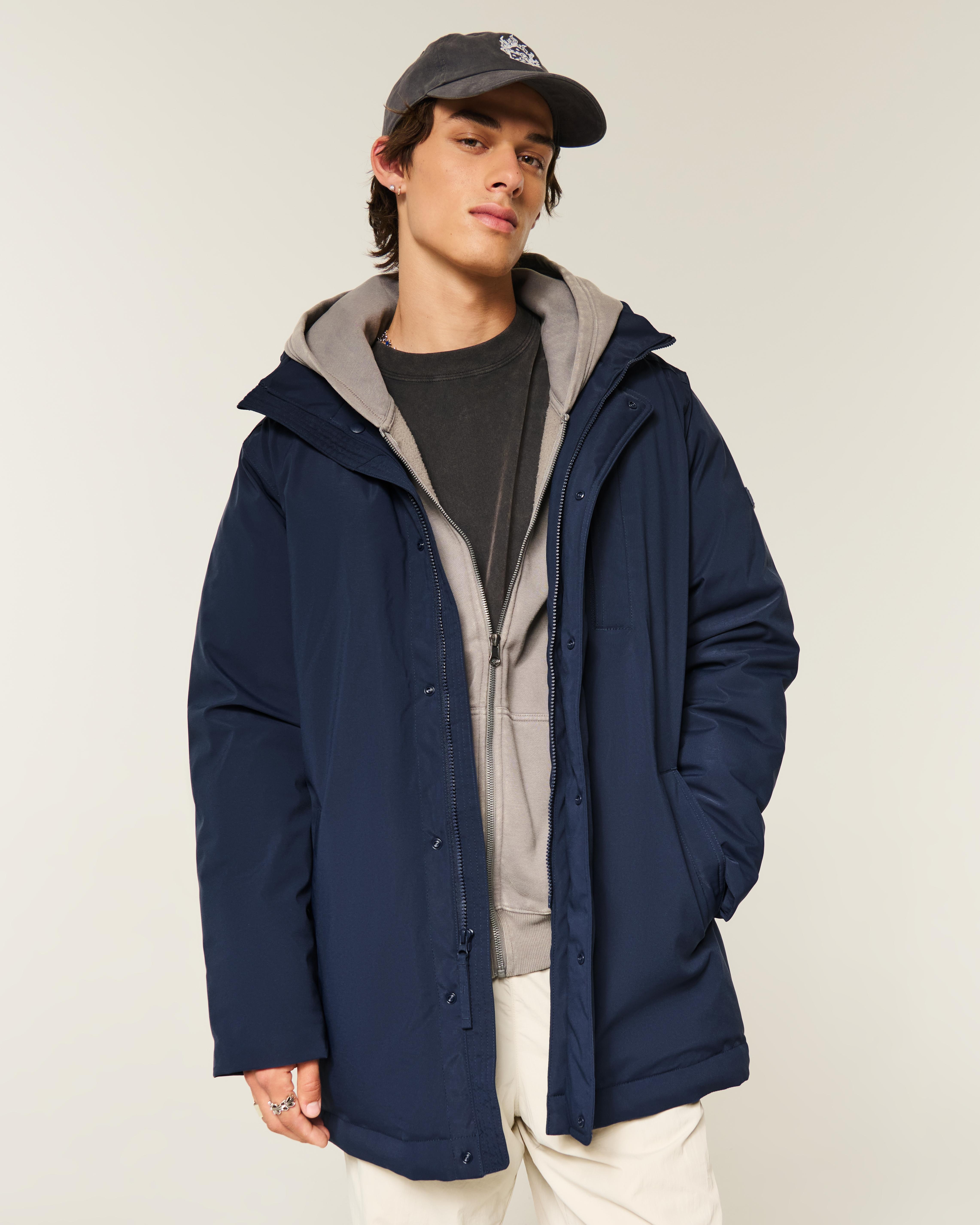 Hollister Faux Fur-lined Parka in Blue for Men Lyst UK