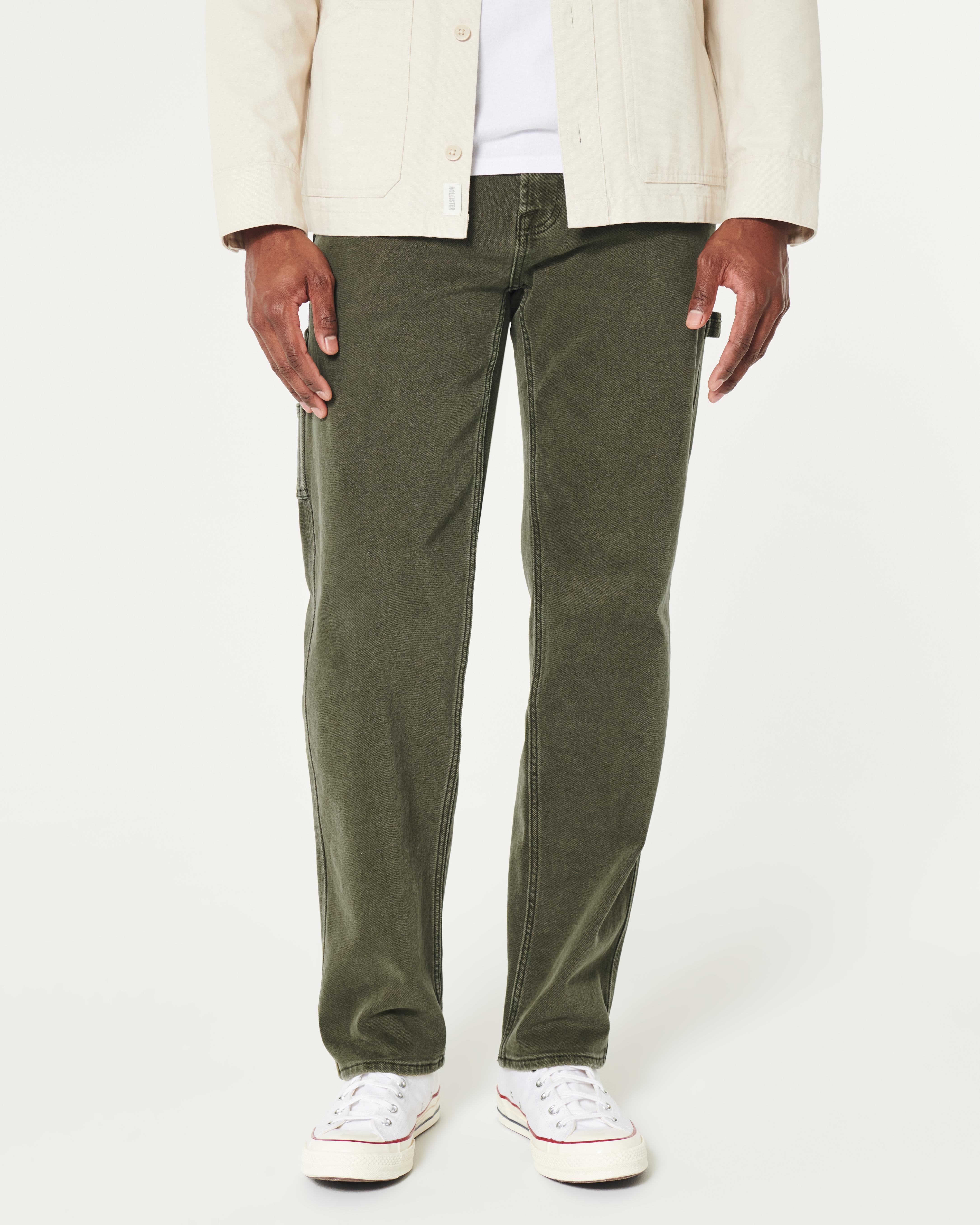 Hollister Olive Loose Carpenter Jeans in Green for Men Lyst UK